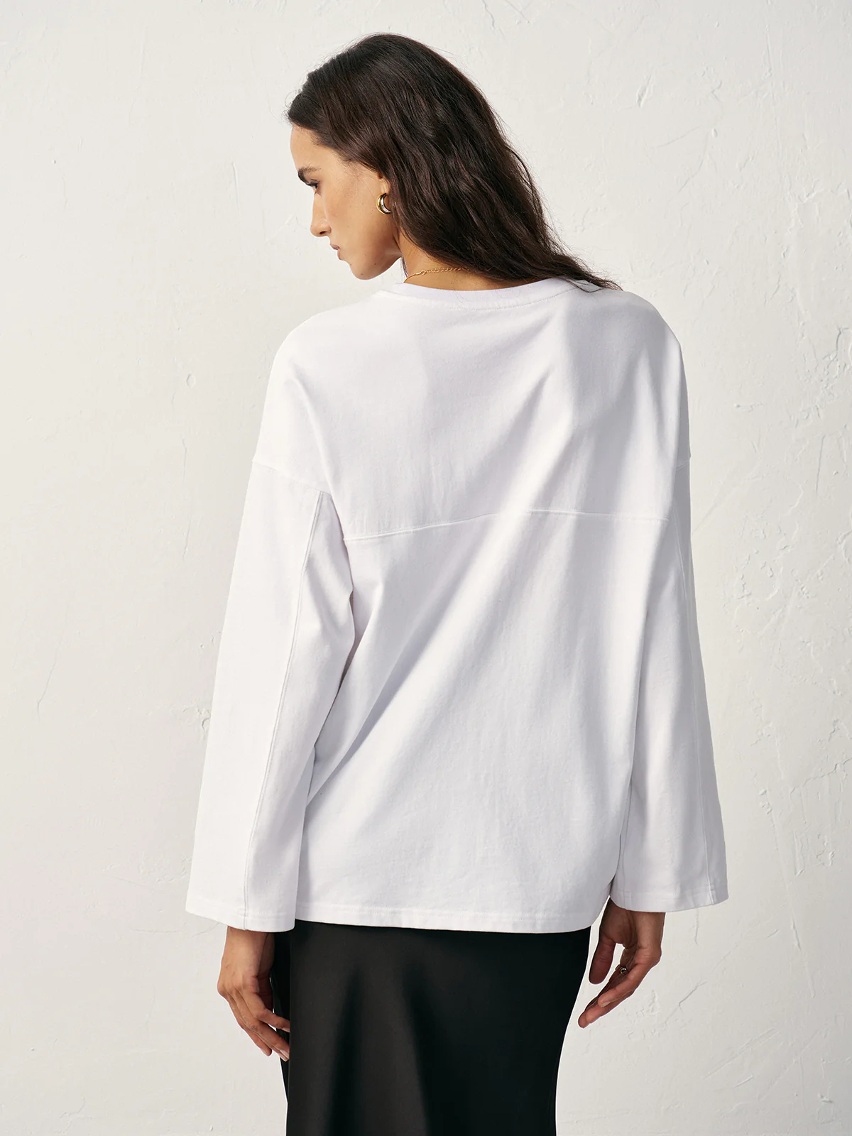 Long Sleeve Cotton T-Shirt - Wholesalesil