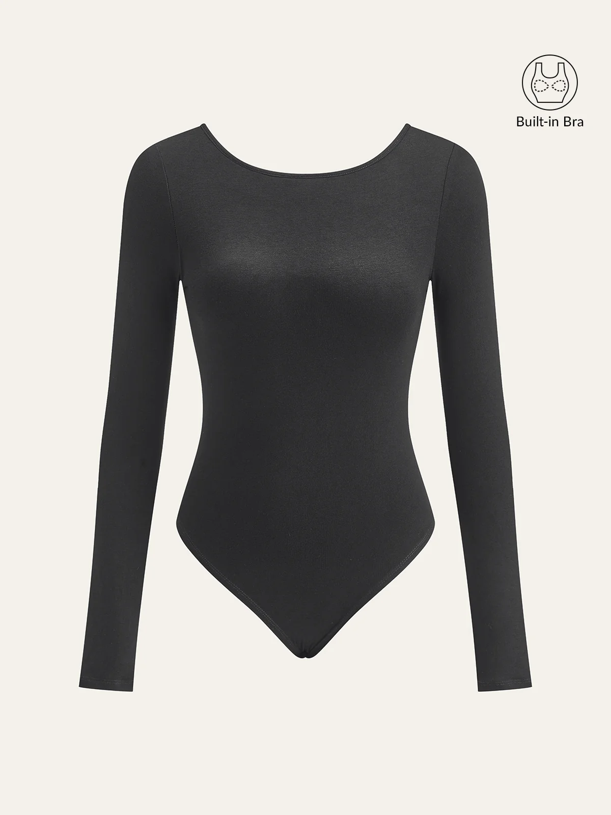 Bra-Free Long Sleeve Backless Bodysuit - Wholesalesil