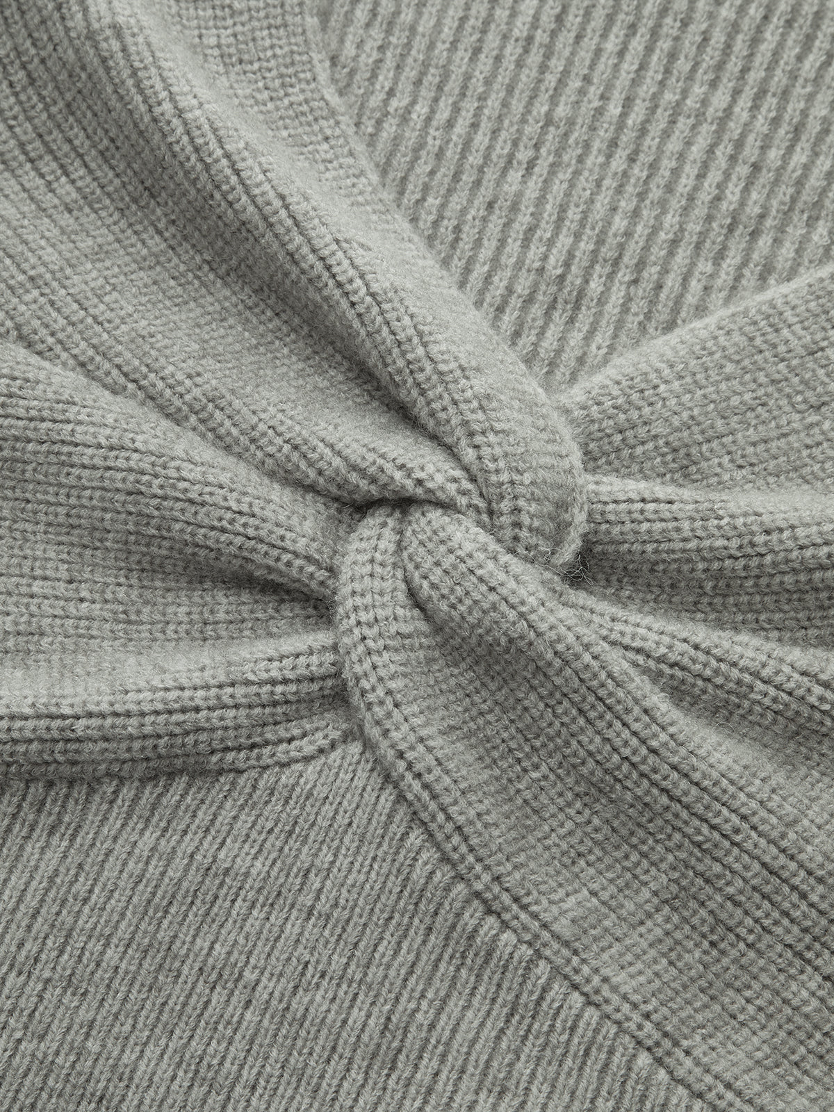 Twist Front Long Sleeve Cropped Knit Top - Wholesalesil