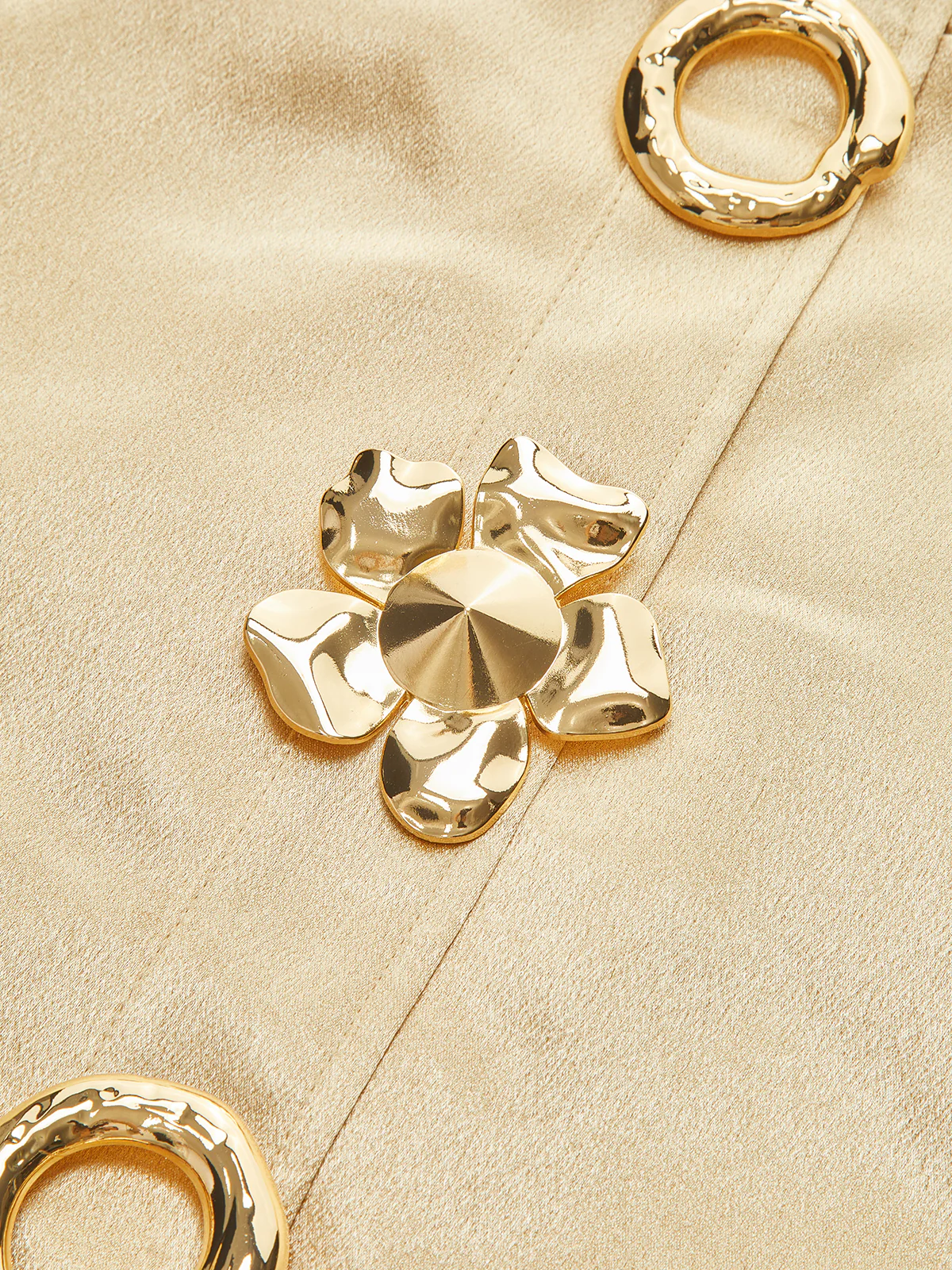 Metal Embellished Strap Mini Dress - Wholesalesil