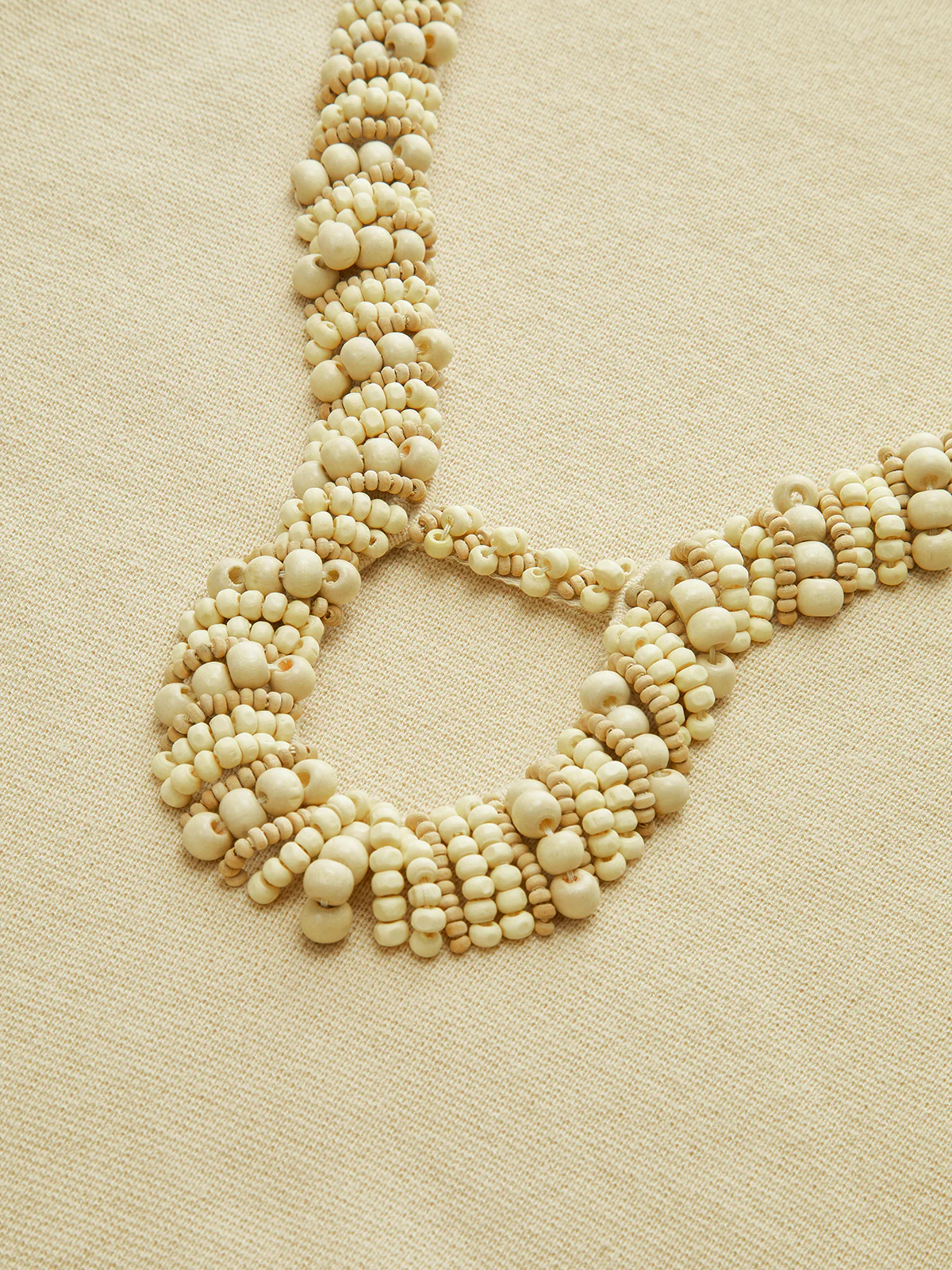 Wool Blend Beaded Cut-Out Neckline Long Sleeve Dress - Wholesalesil