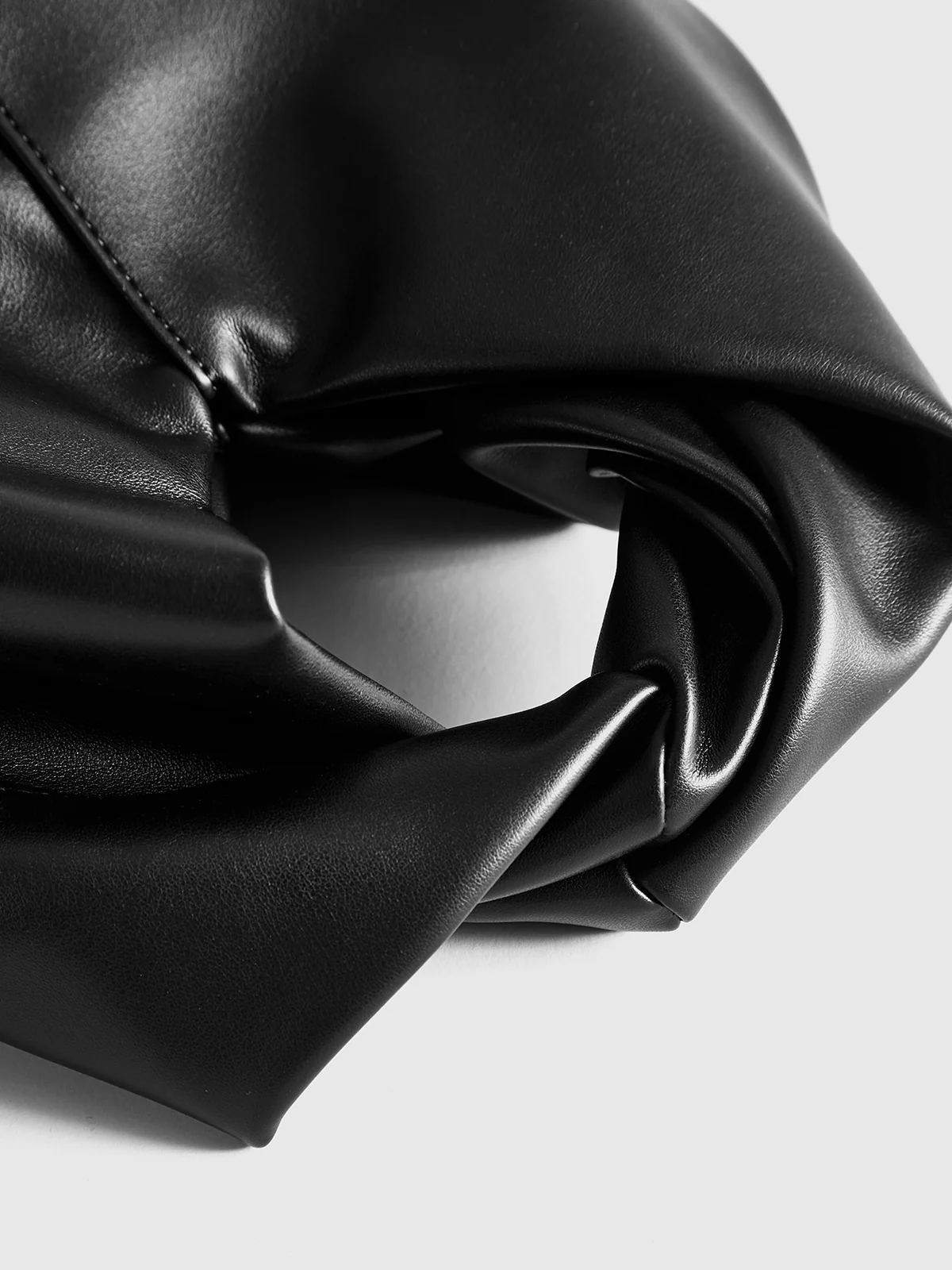 PU Leather Handbag with Twisted Top Handle - Wholesalesil