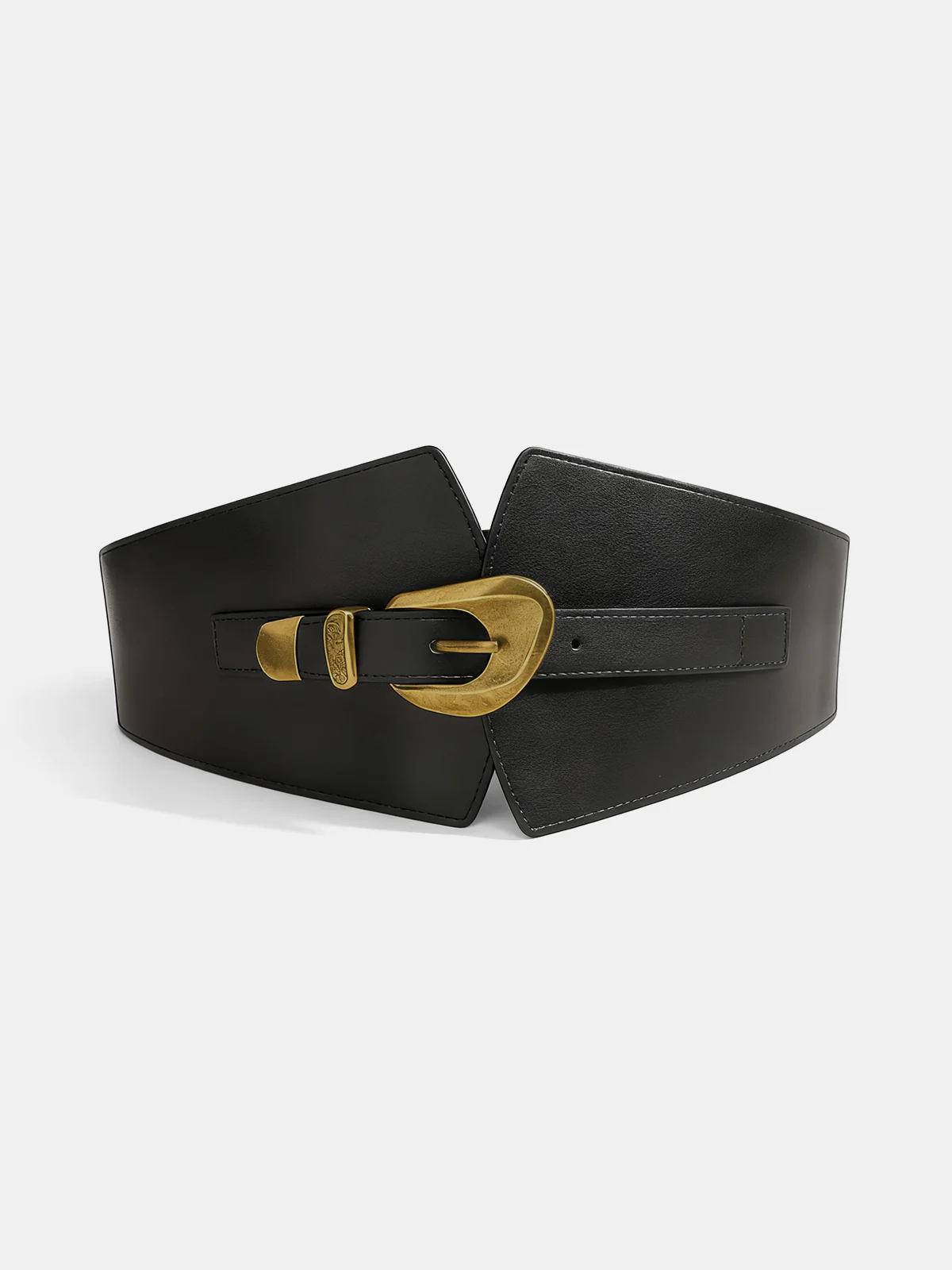 Metal Buckle Wide Elastic Waist Belt - Wholesalesil