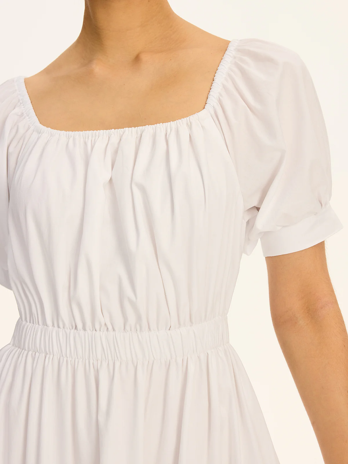 Cotton Off-Shoulder Short-Sleeve Maxi Dress - Wholesalesil