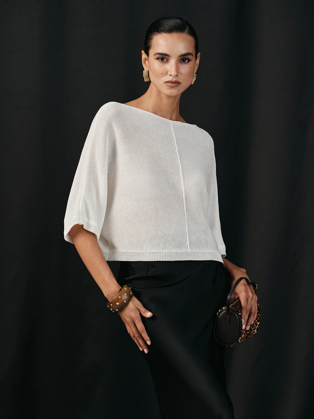 Semi-Sheer Batwing Sweater - Wholesalesil