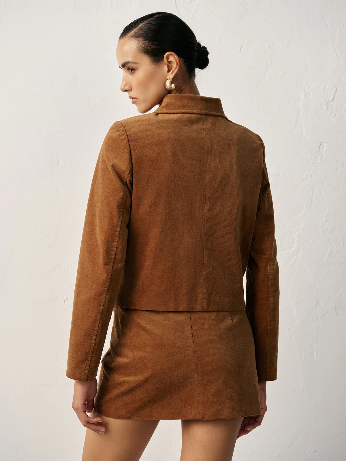 Corduroy Pocket Collared Jacket - Wholesalesil