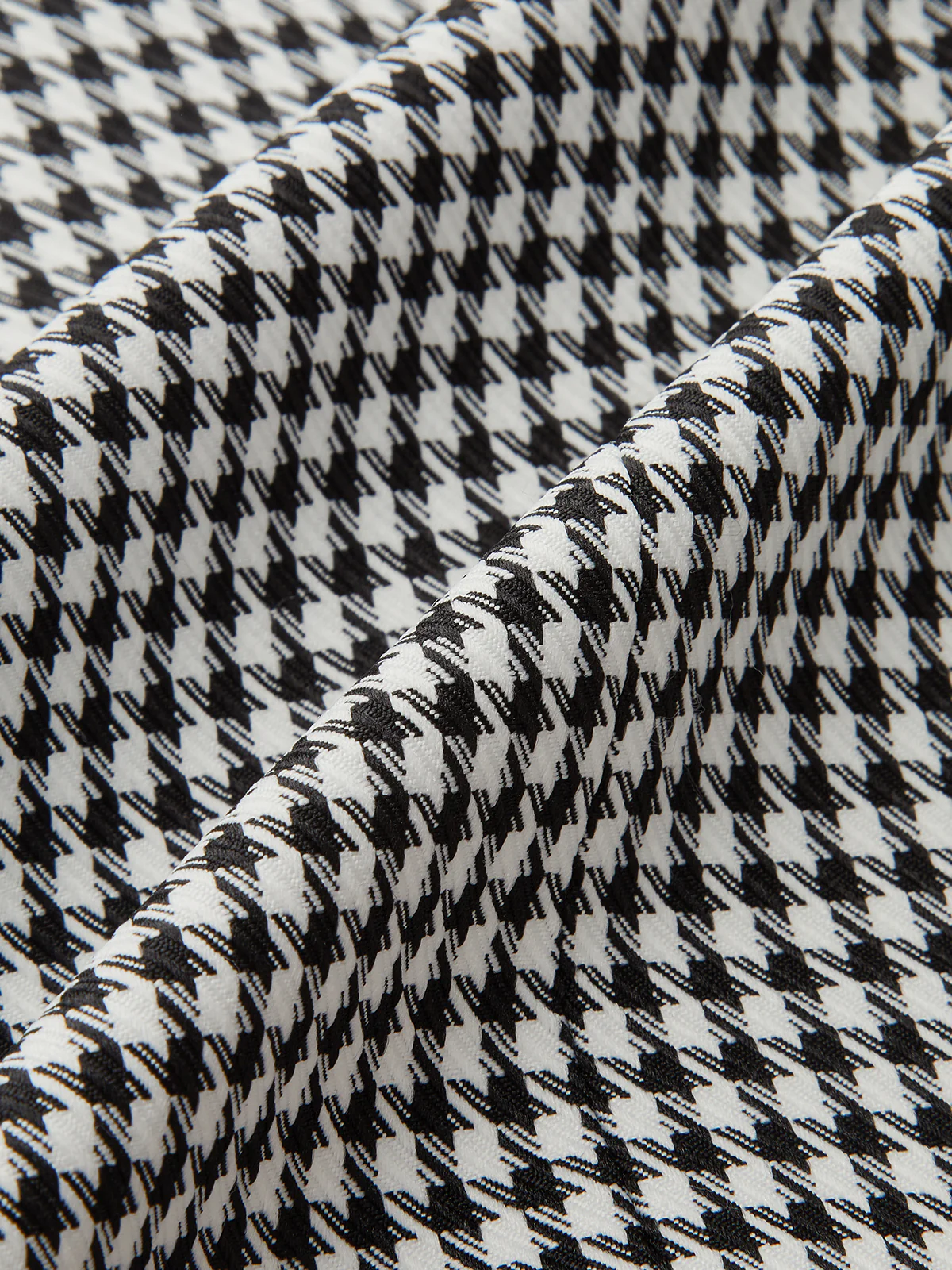 Houndstooth Belted Collar Vest - Wholesalesil