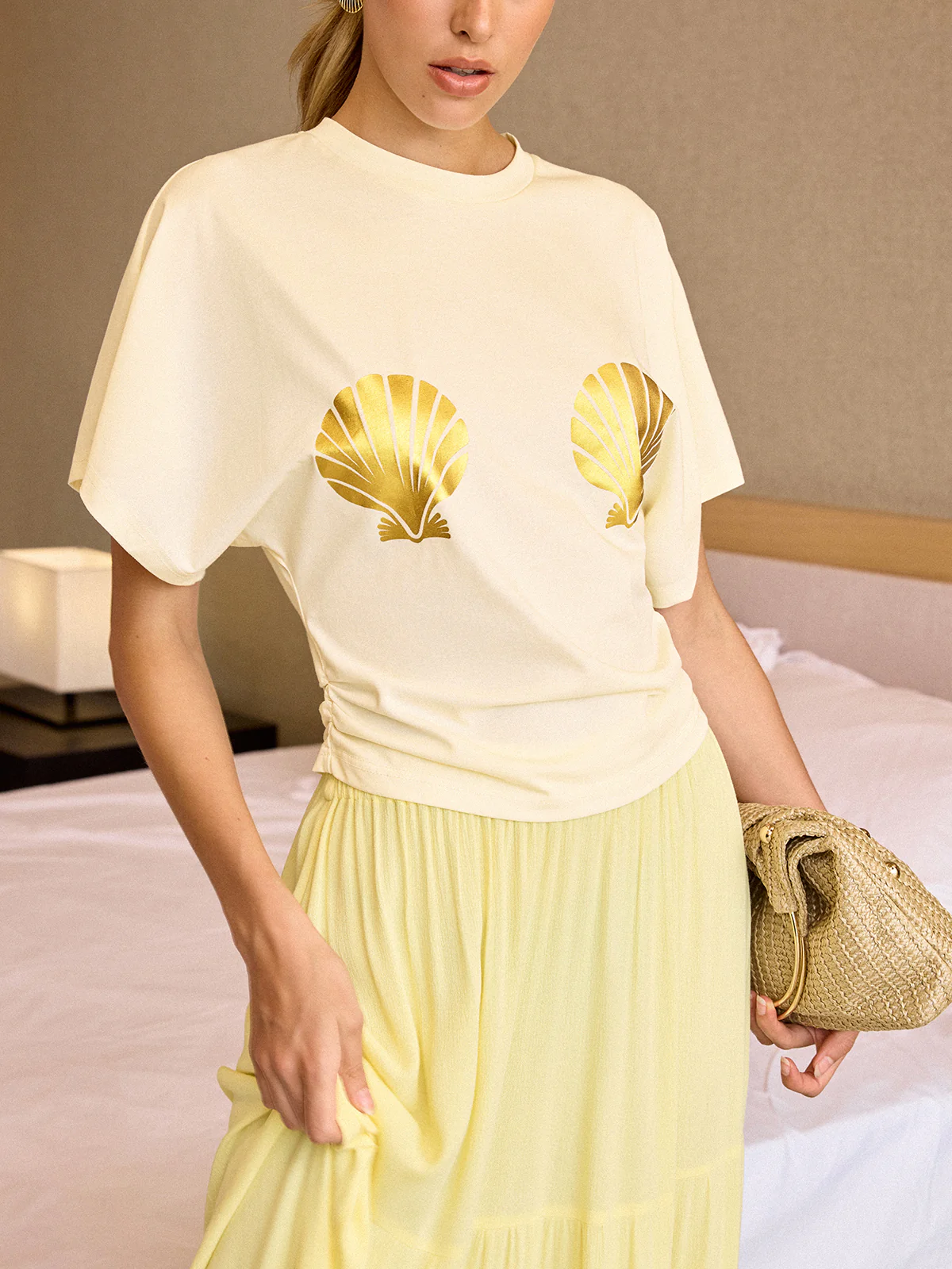 Shell Print T-Shirt - Wholesalesil