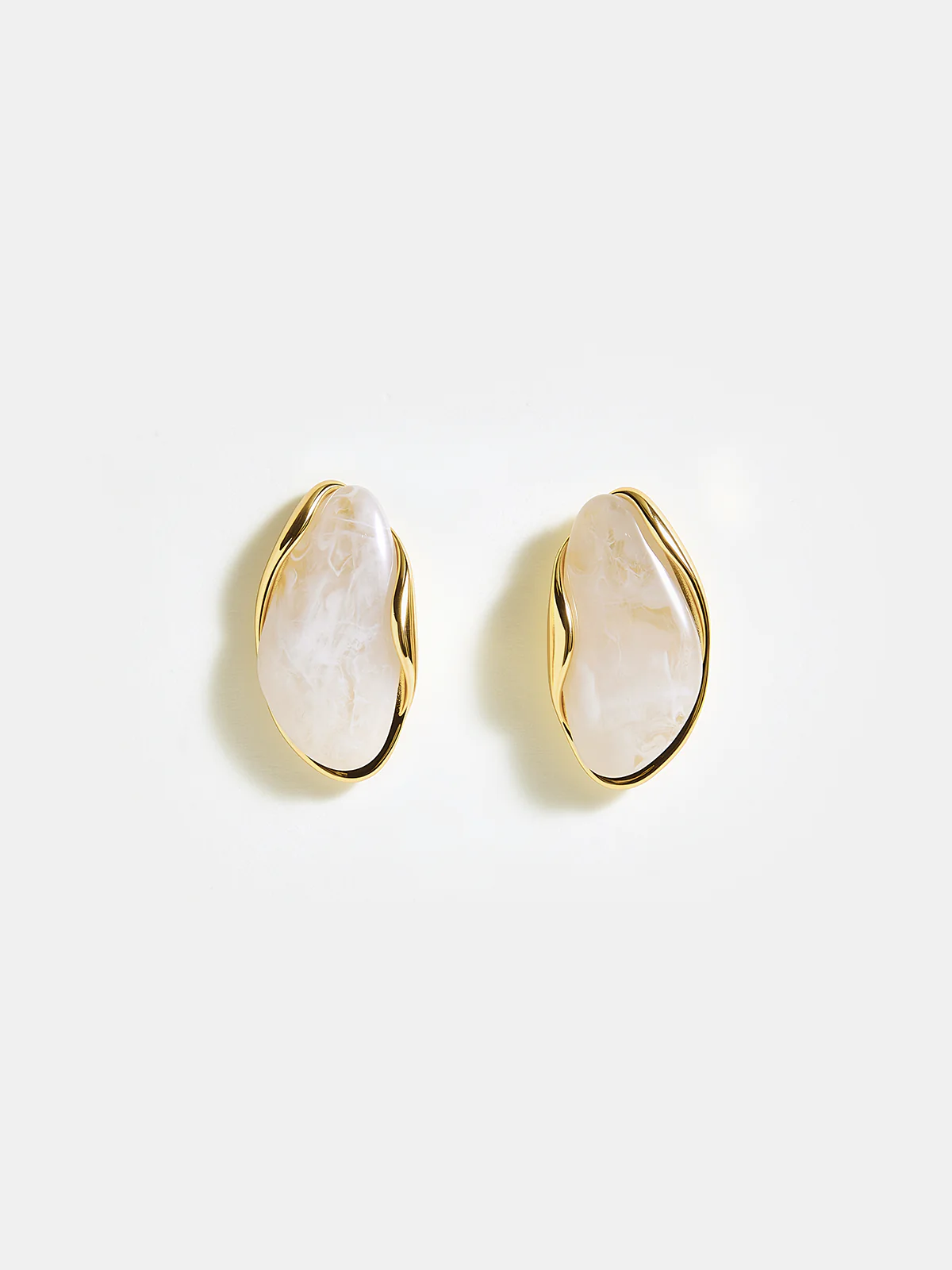 Marble Resin Stud Earrings - Wholesalesil