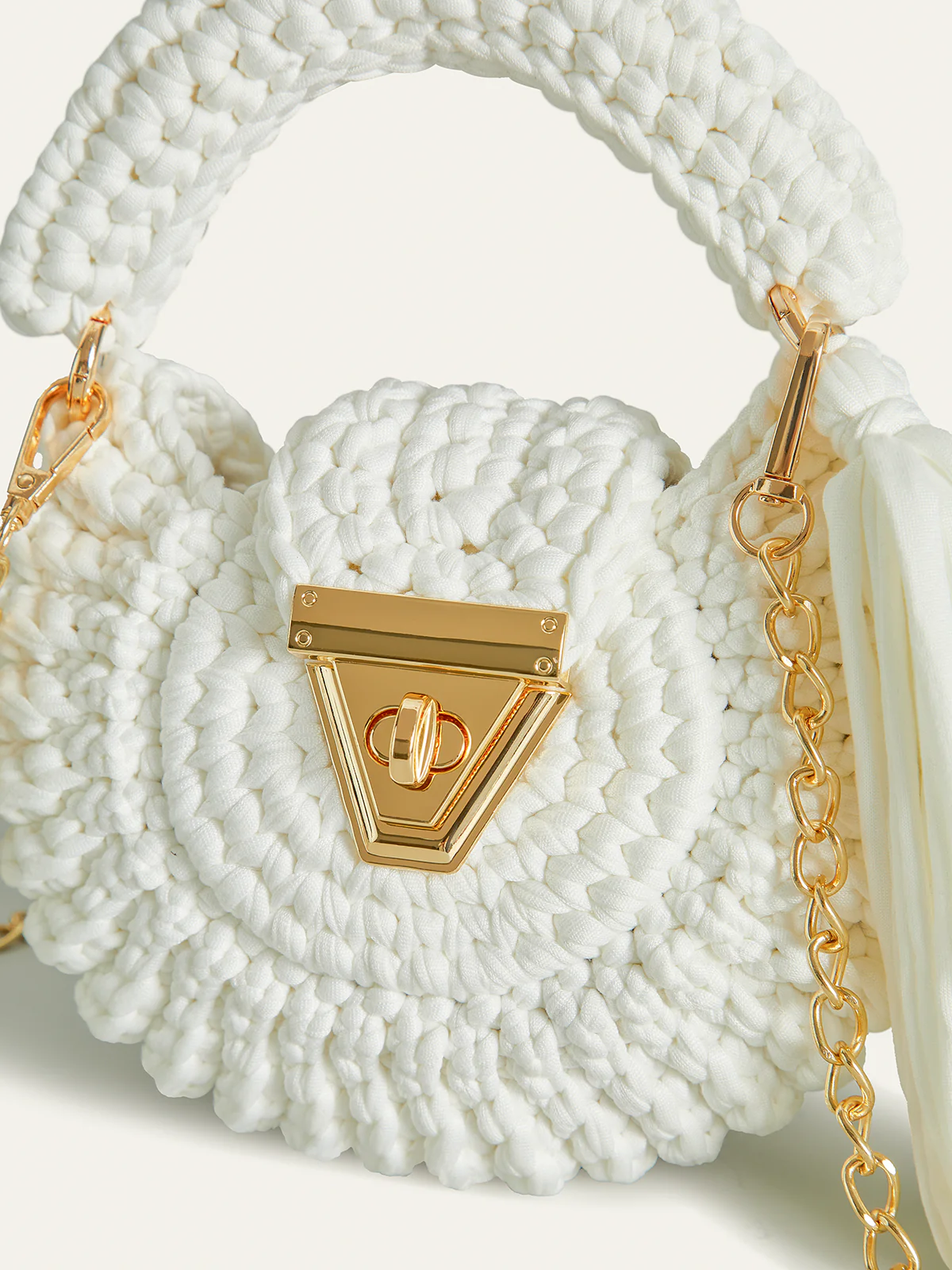 Crochet Top-Handle Bag - Wholesalesil