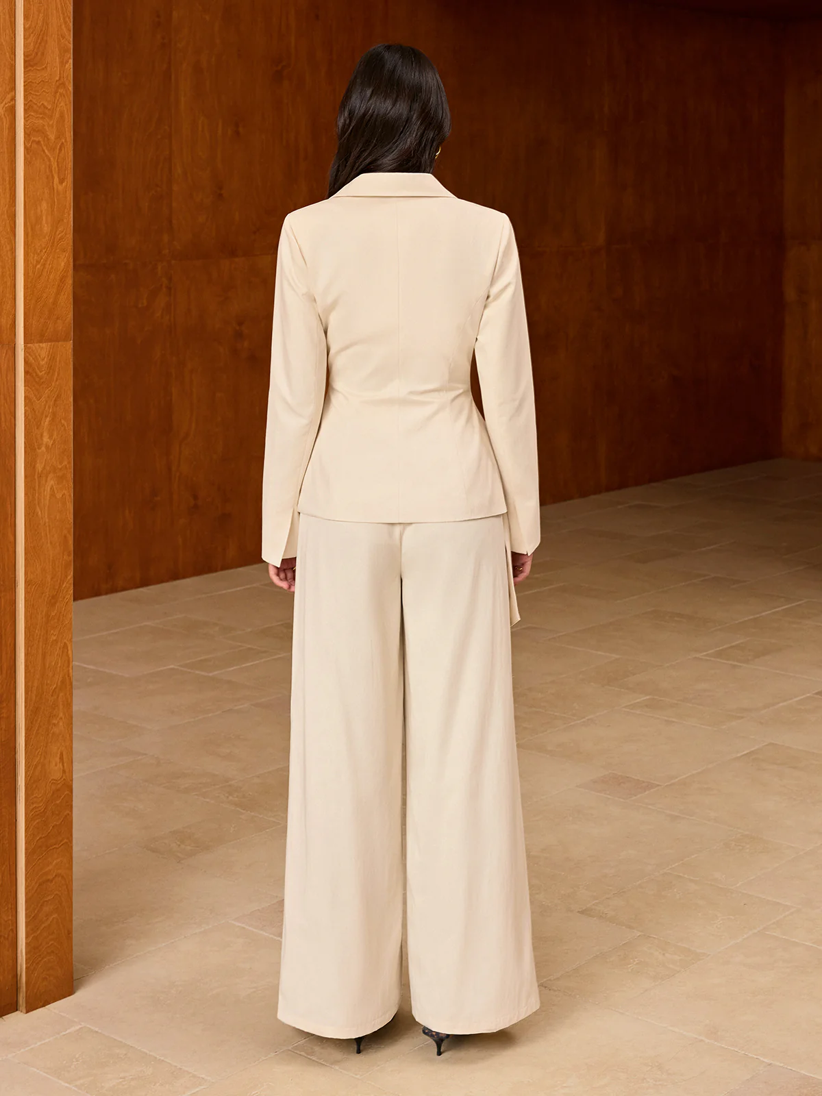 Pocket Wide-Leg Pants without Belt - Wholesalesil