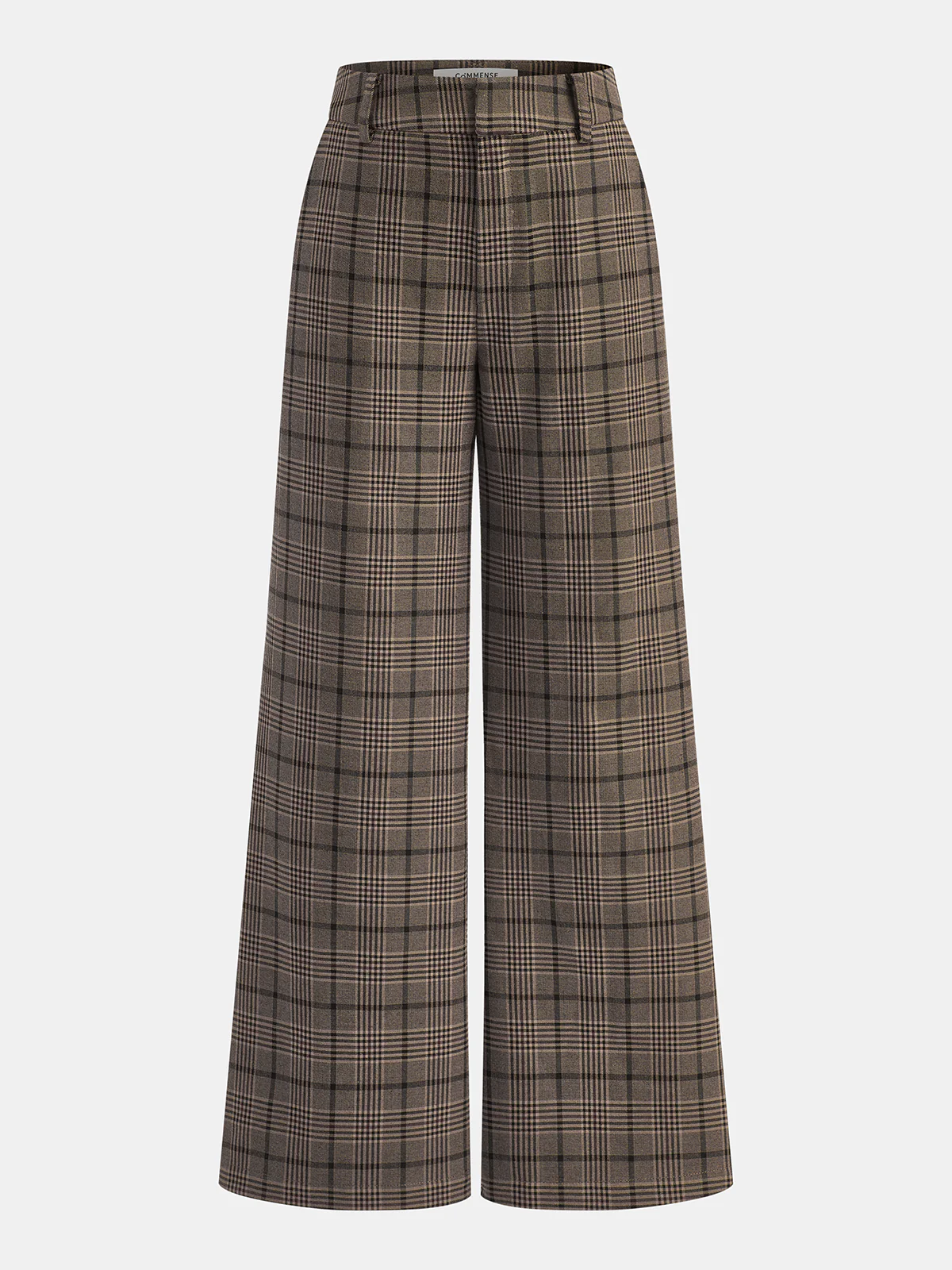 Plaid Wide-Leg Pants - Wholesalesil