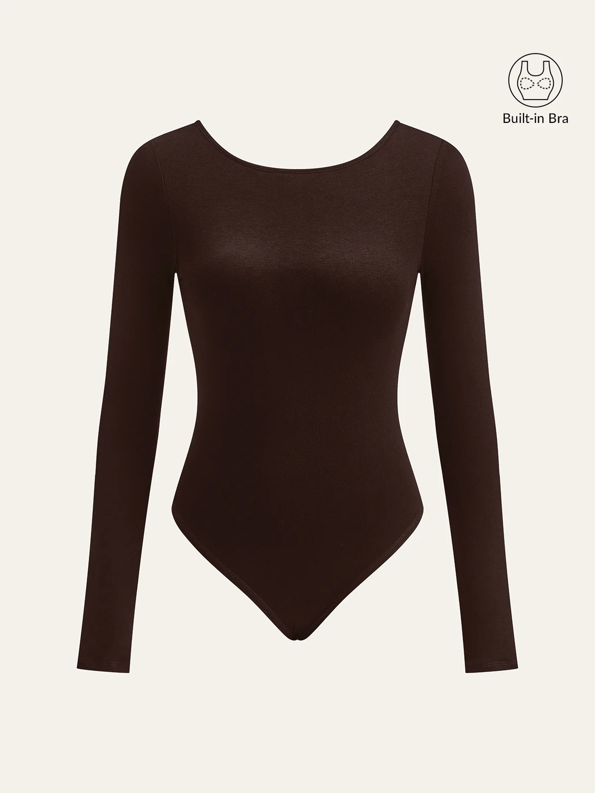 Bra-Free Long Sleeve Backless Bodysuit - Wholesalesil