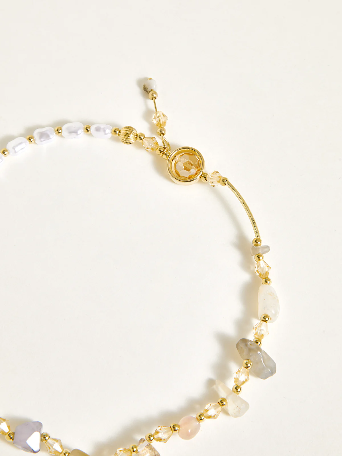 Colorful Stone Double-Layered Bracelet - Wholesalesil