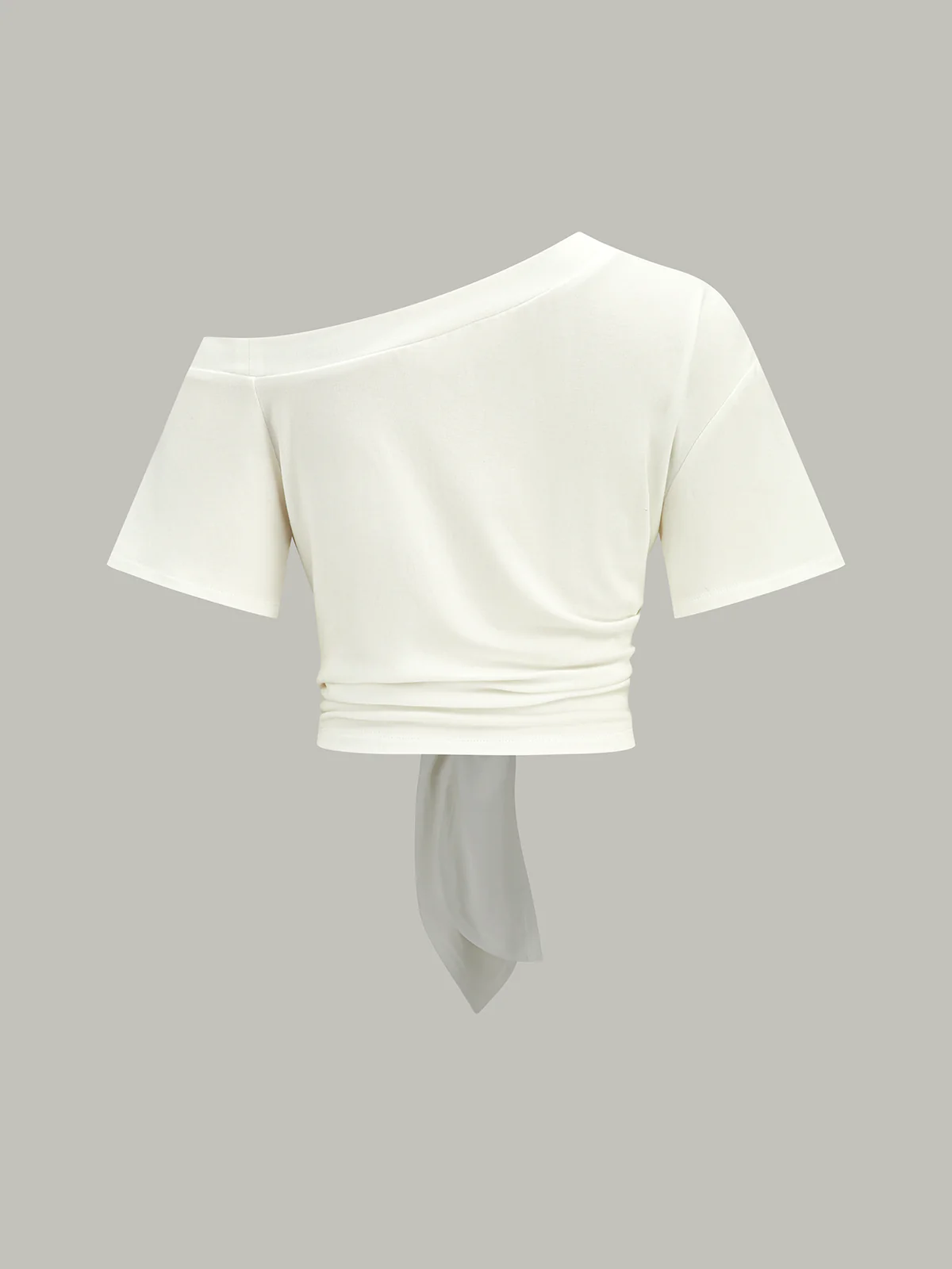 One-Shoulder Knotted Top - Wholesalesil