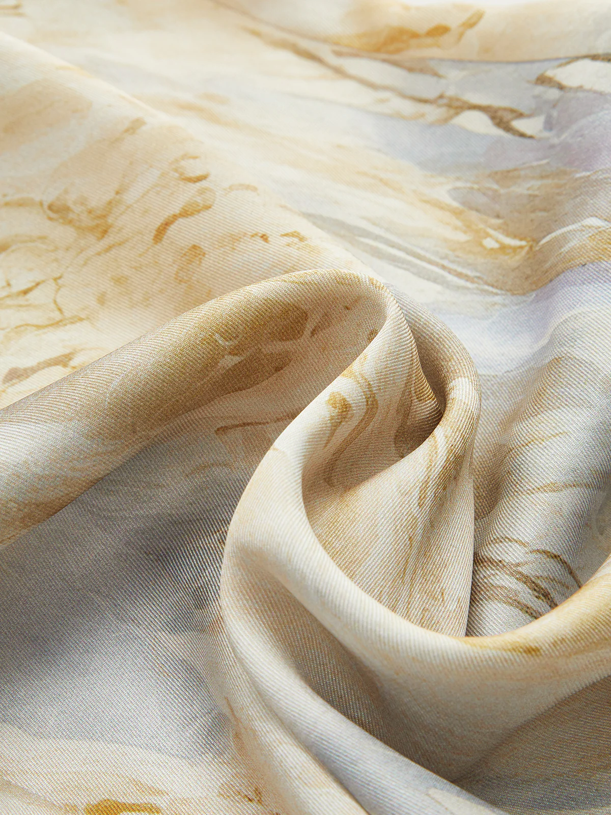 Semi-Sheer Marble Print Straight-Leg Pants - Wholesalesil