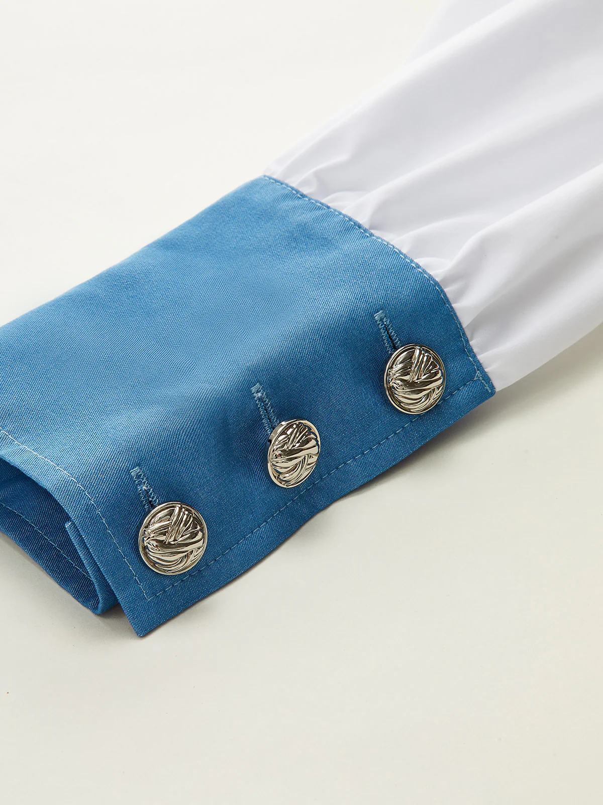 Contrast Panel Button Shirt Dress - Wholesalesil