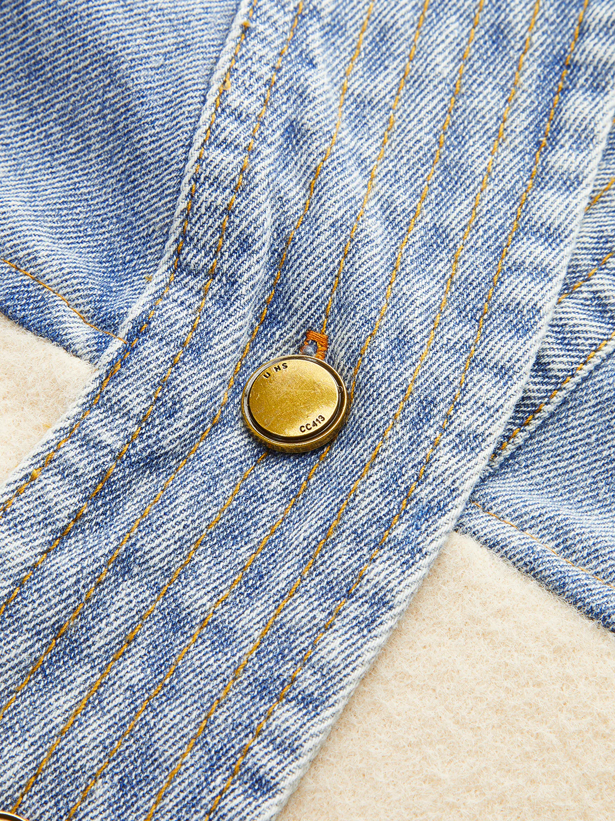 V-Neck Paneled Denim Cardigan - Wholesalesil