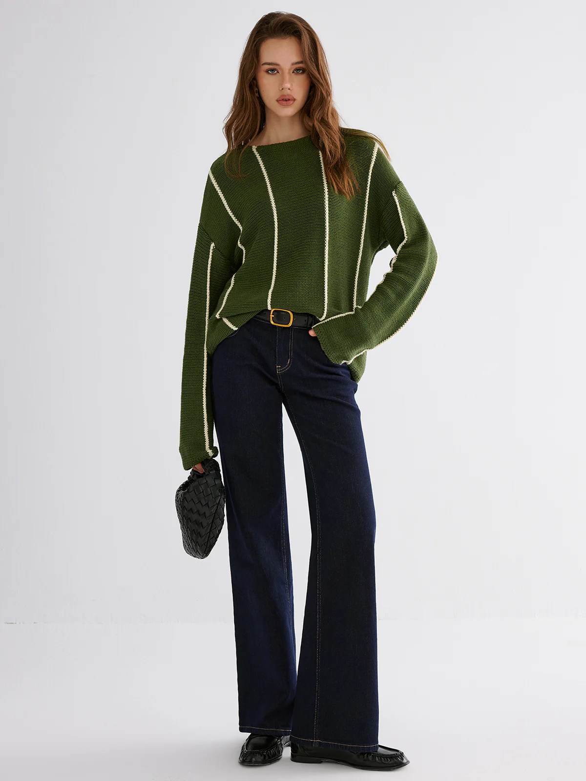 Contrast Striped Sweater - Wholesalesil