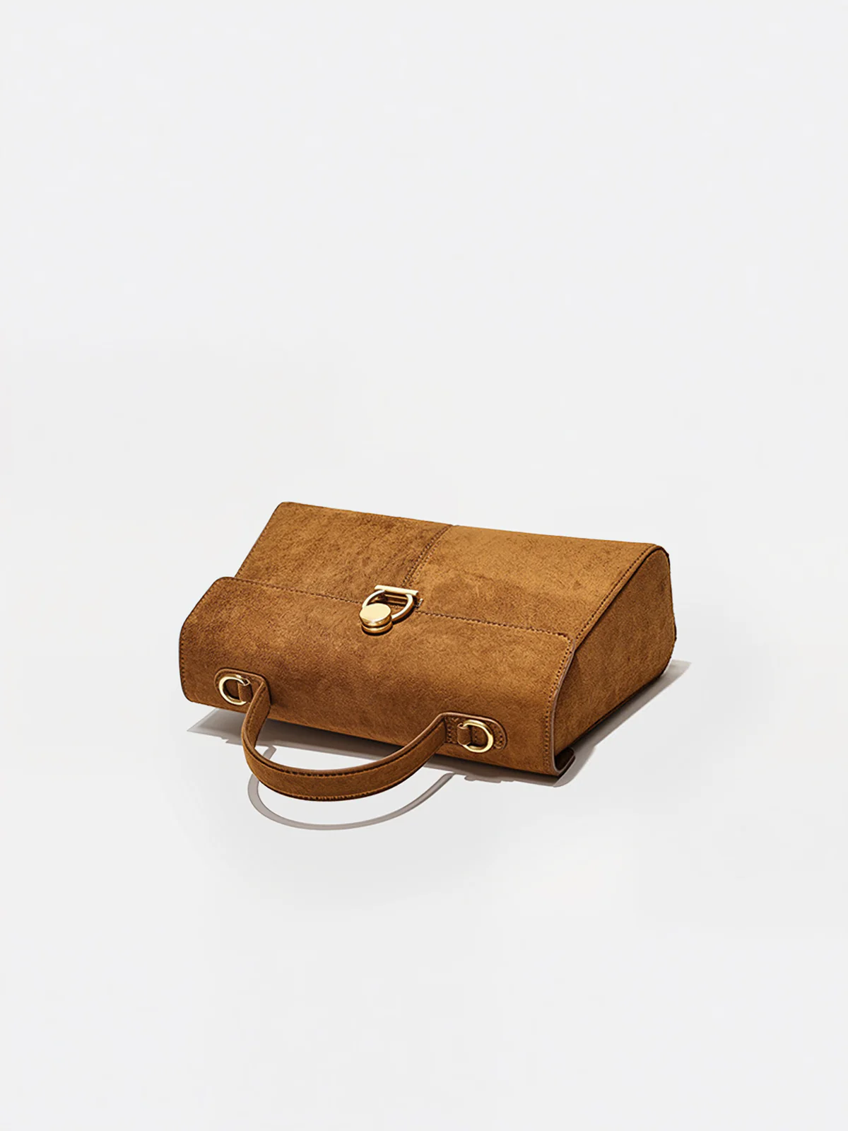 Suede Effect Top-Handle Bag - Wholesalesil