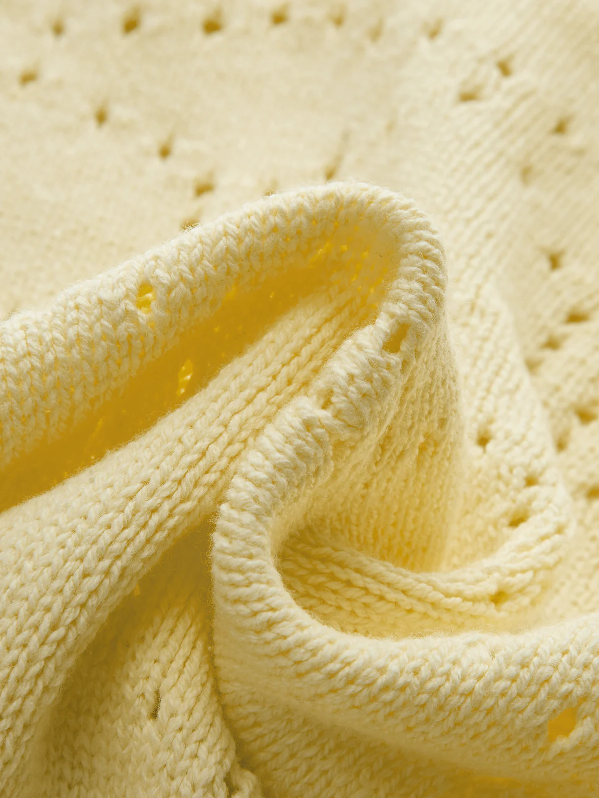 Eyelet Knit Short Sleeve Cardigan - Wholesalesil