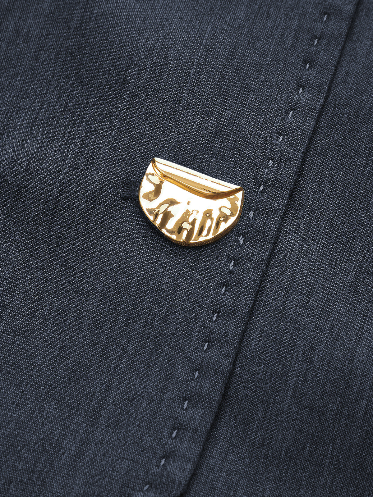 Metal Button V-Neck Vest - Wholesalesil