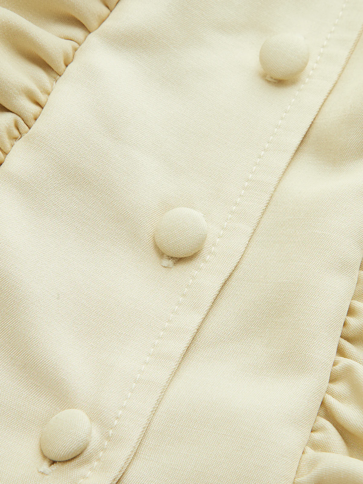 Ruffled Collared Button Front Blouse - Wholesalesil