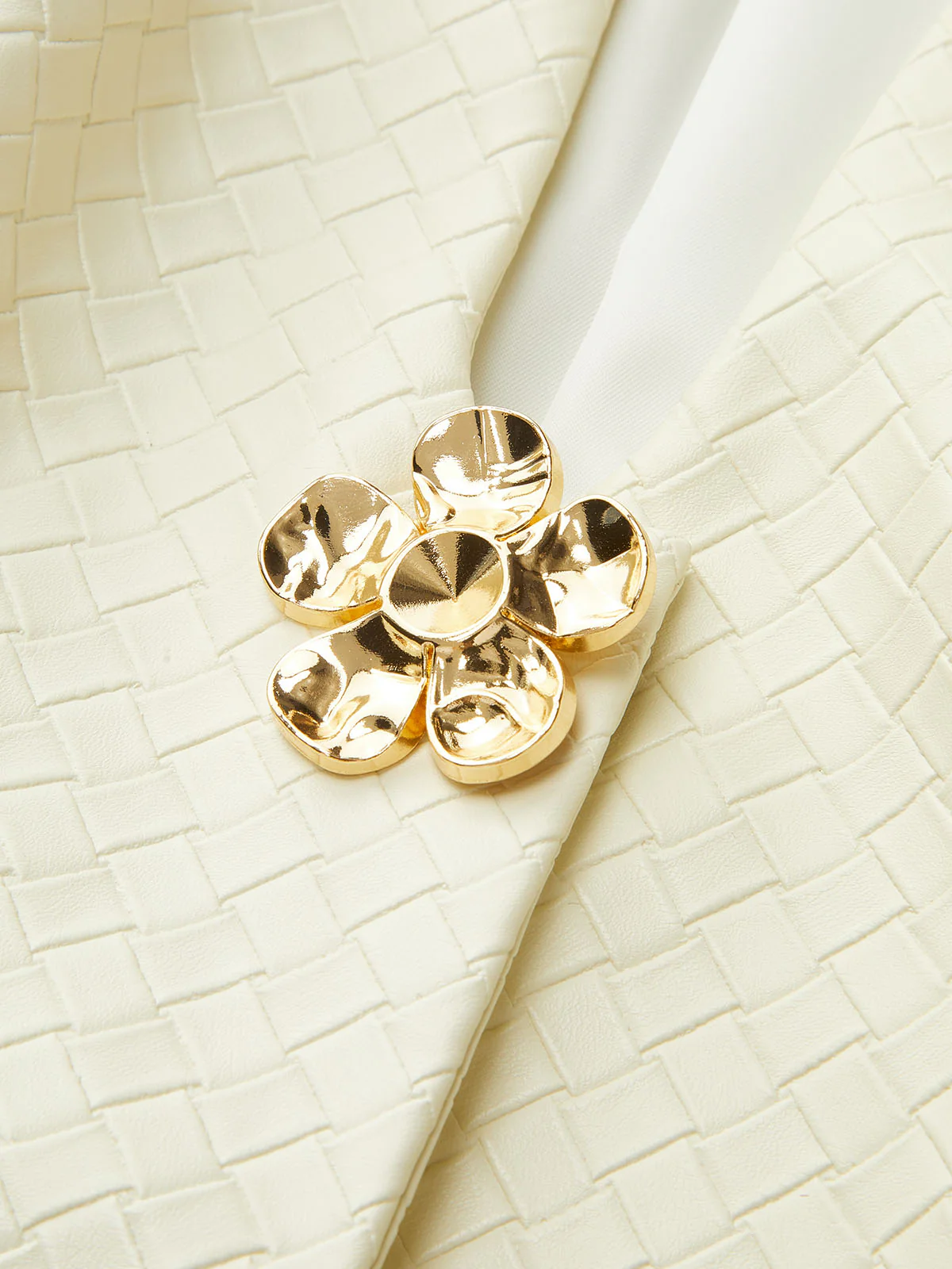 Floral Metal Button Faux Leather Mini Dress - Wholesalesil