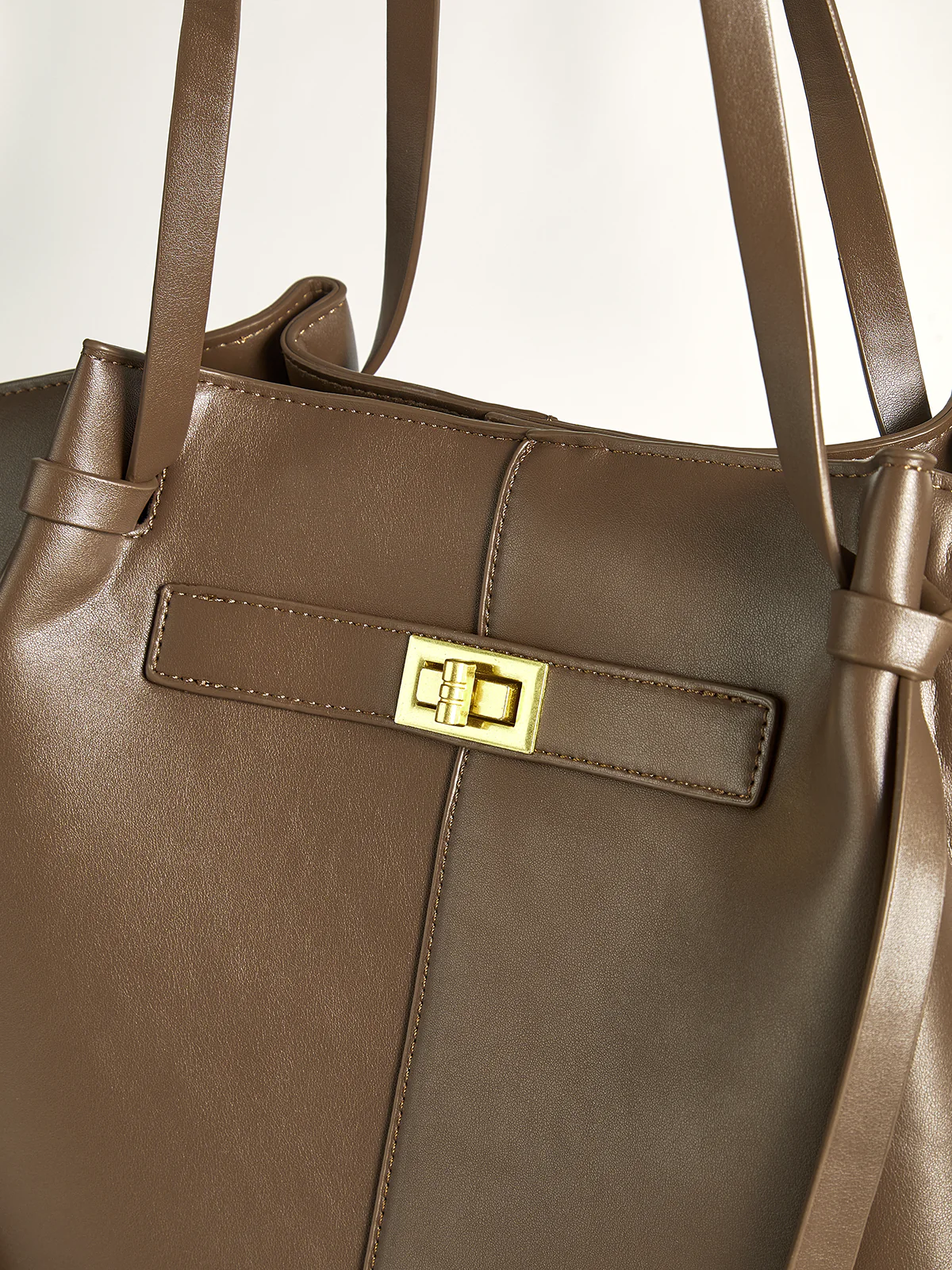 Oversized PU Leather Tote Bag - Wholesalesil