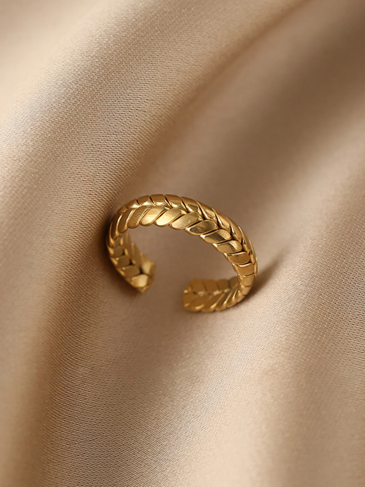 Braided Open Ring - Wholesalesil