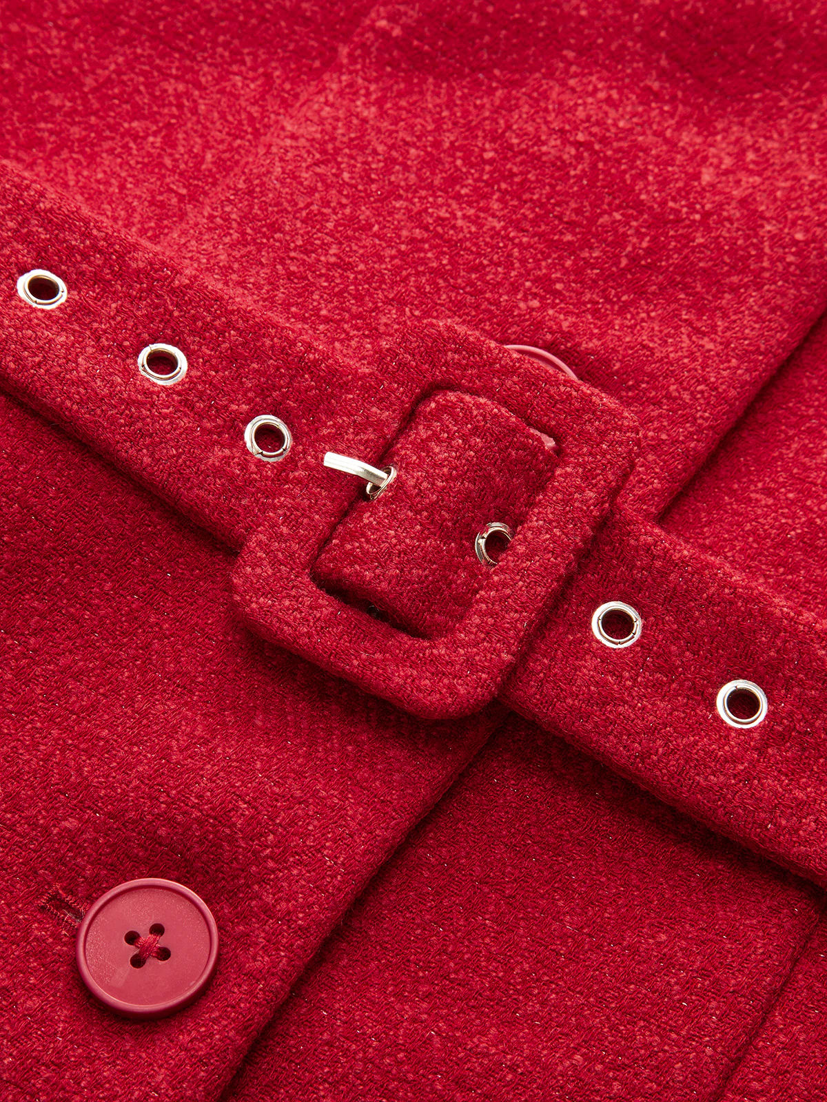 Tweed Belted Cap Sleeve Vest - Wholesalesil