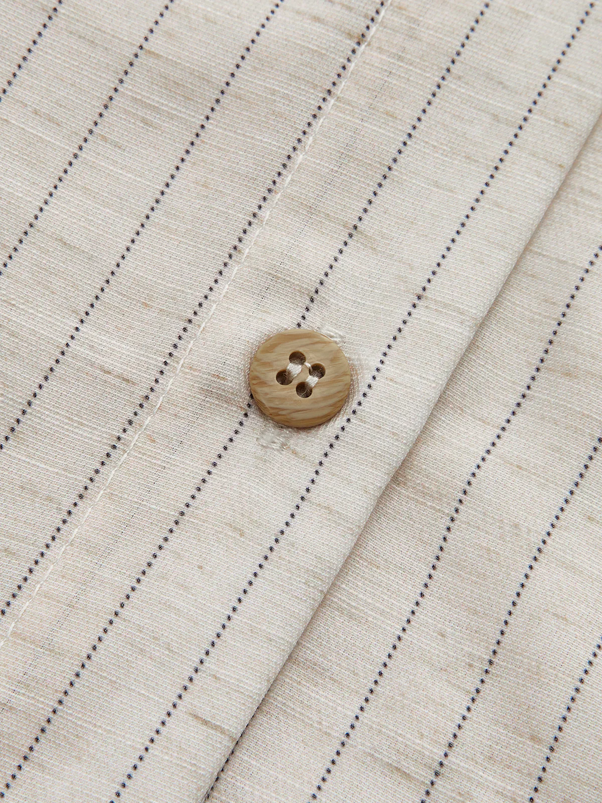 Balloon Sleeve Pinstripe Belted Shirt - Wholesalesil