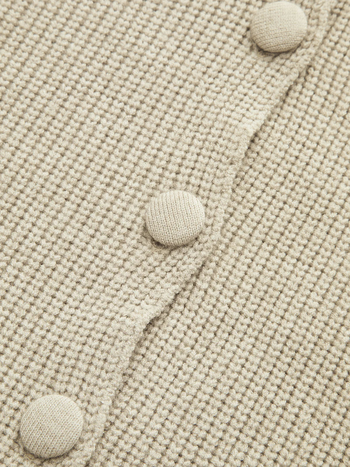 Wool-Blend Peplum Hem Cardigan - Wholesalesil