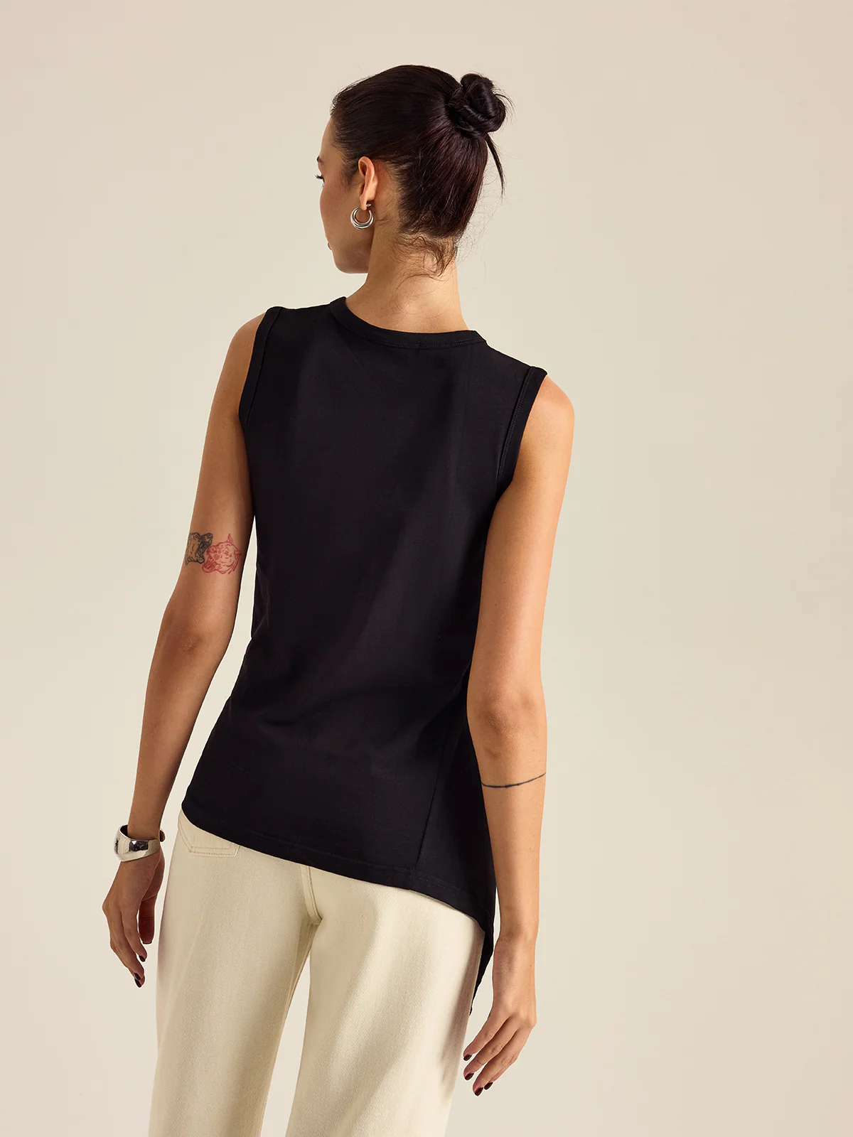 Asymmetrical Ruched Tank Top - Wholesalesil