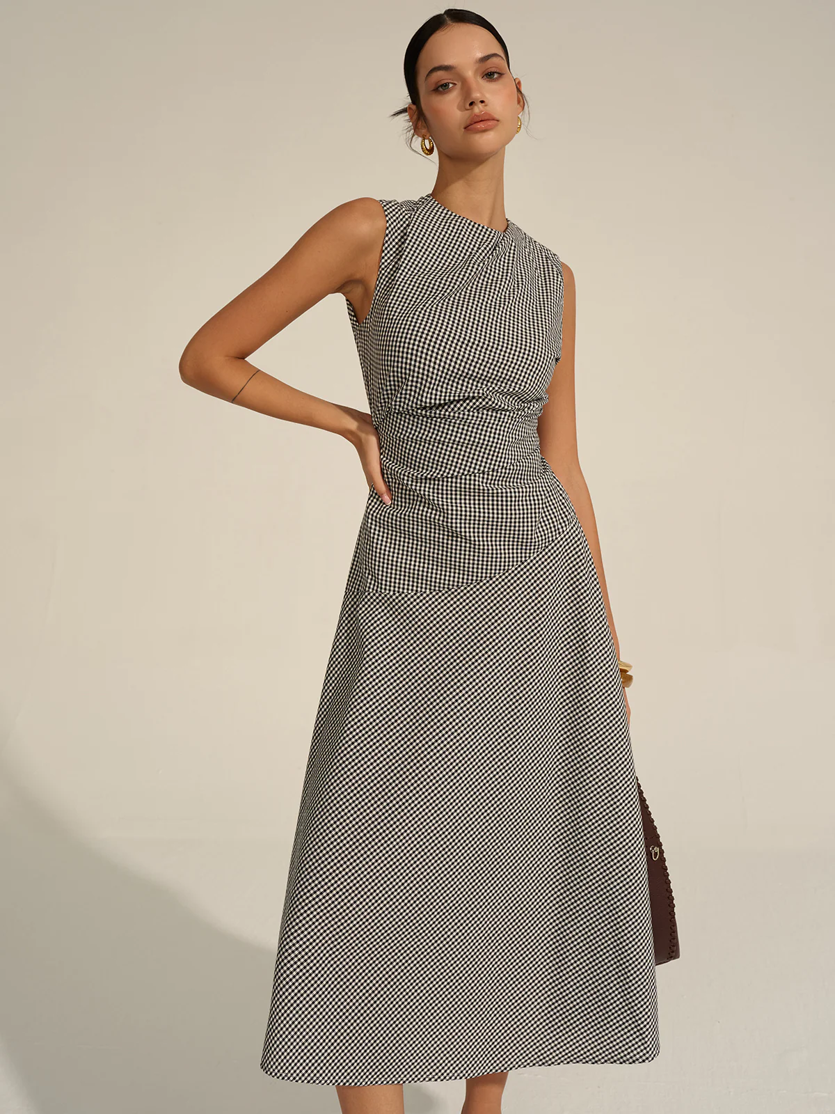 Gingham Midi Dress - Wholesalesil