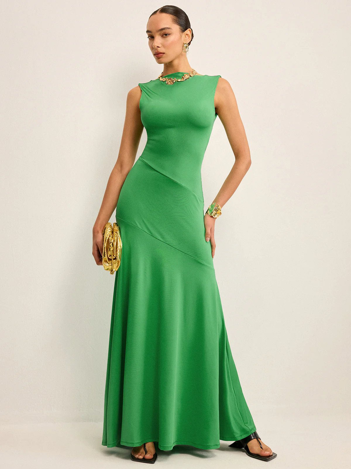 Sleeveless Backless Maxi Dress - Wholesalesil