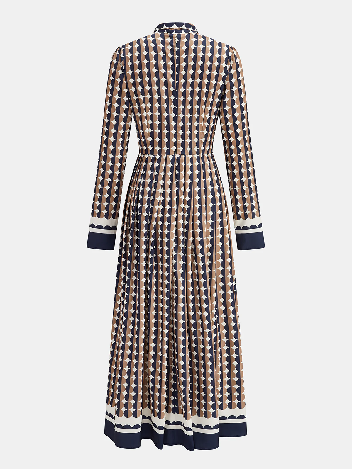 Polka Dot Tie-Neck Maxi Dress - Wholesalesil