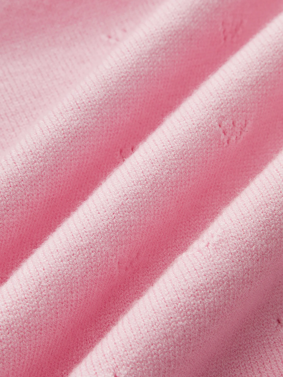 Tie Neck Eyelet Knit Sweater - Wholesalesil