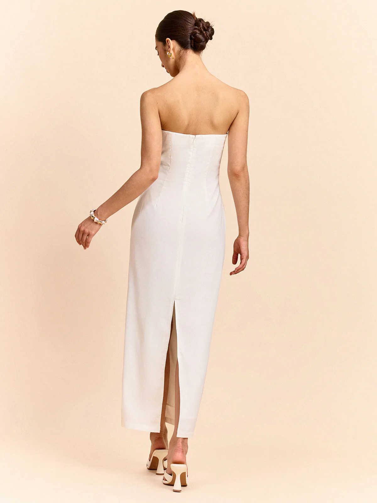 Strapless Floral Print Maxi Dress - Wholesalesil