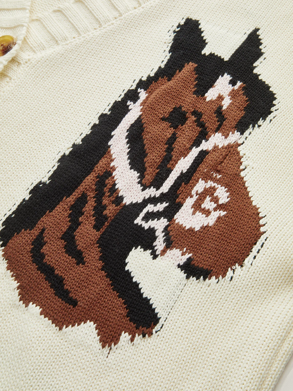 Horse Pattern Knit Cardigan - Wholesalesil