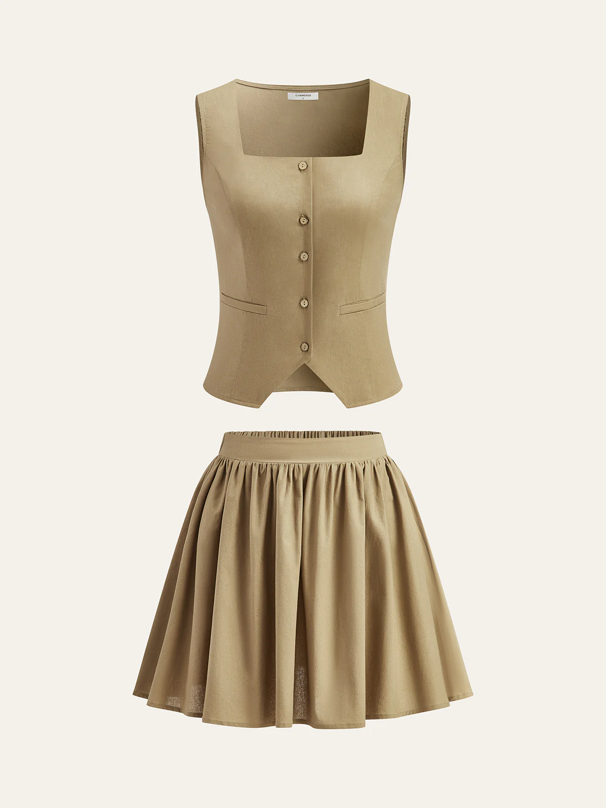 Linen & Cotton Skirt Set - Wholesalesil