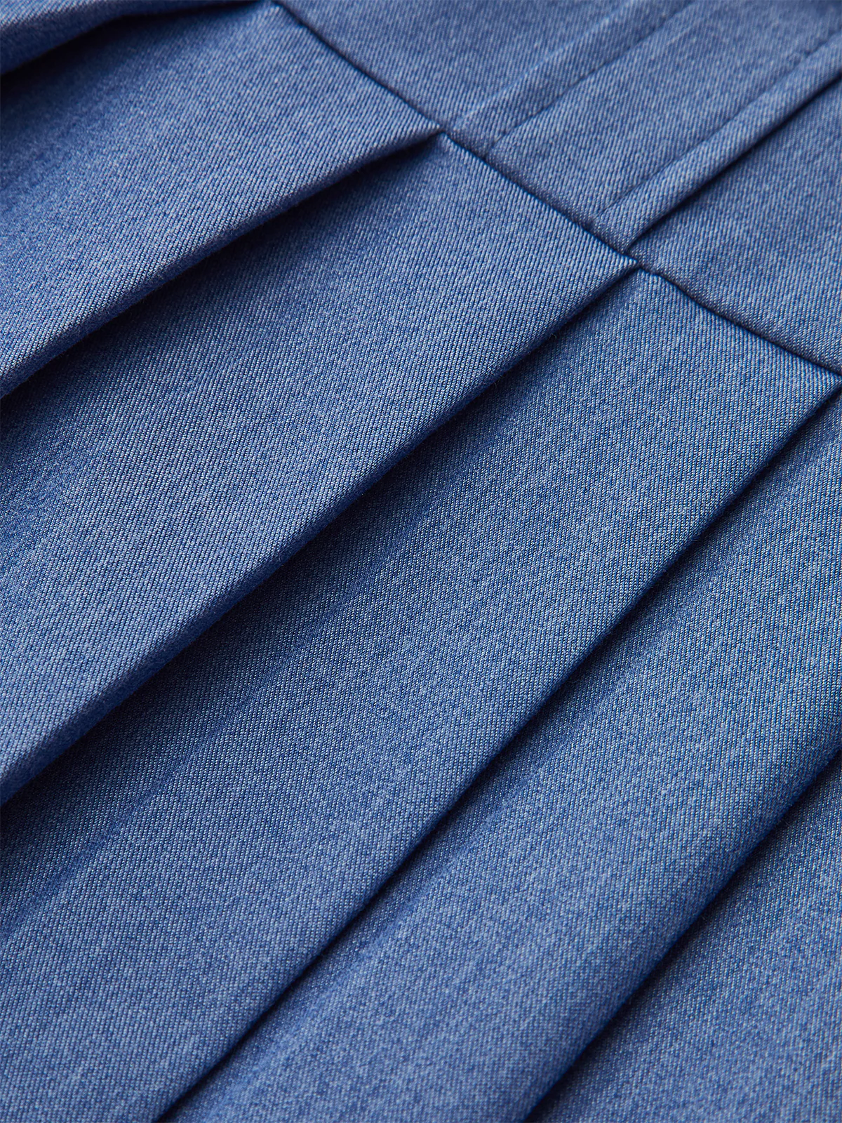 Metal Button Halter Neck Pleated Dress - Wholesalesil