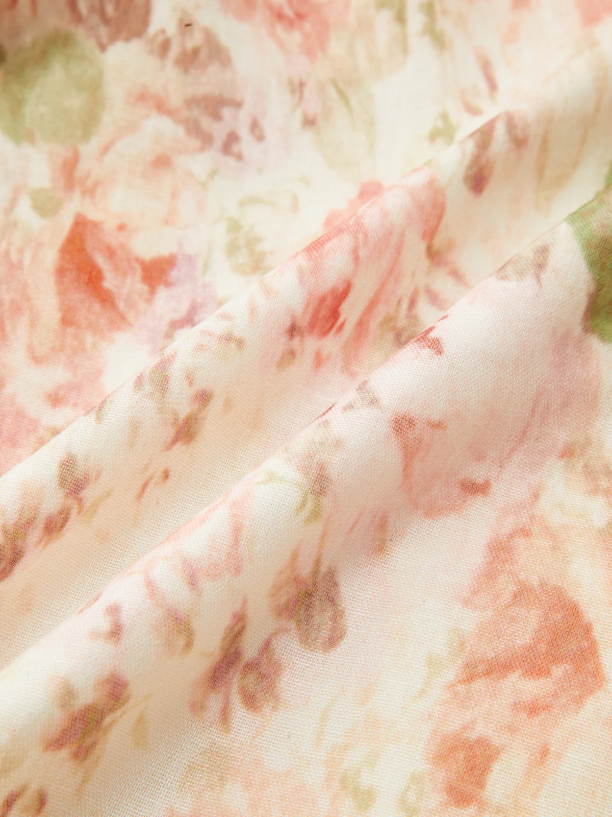 Leg-Of-Mutton Sleeve Floral Print Belted Maxi Dress - Wholesalesil