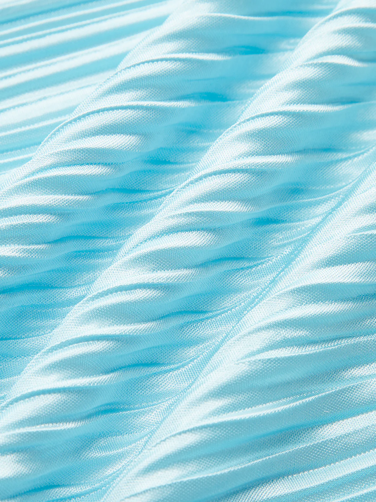 Semi-Sheer Belted Pleated Long-Sleeve Midi Dress - Wholesalesil