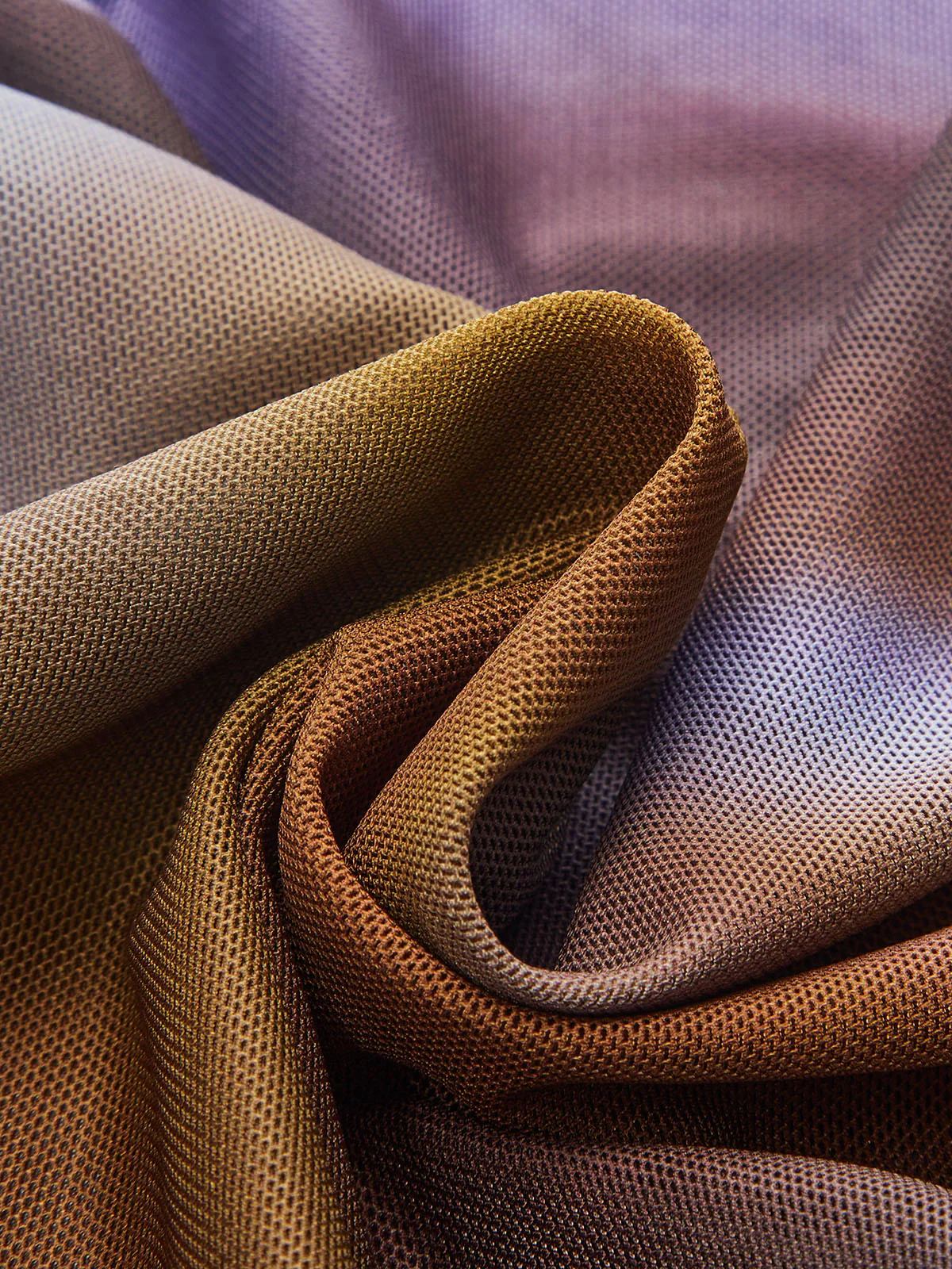 Criss Cross Printed Mesh Long-Sleeve Top - Wholesalesil