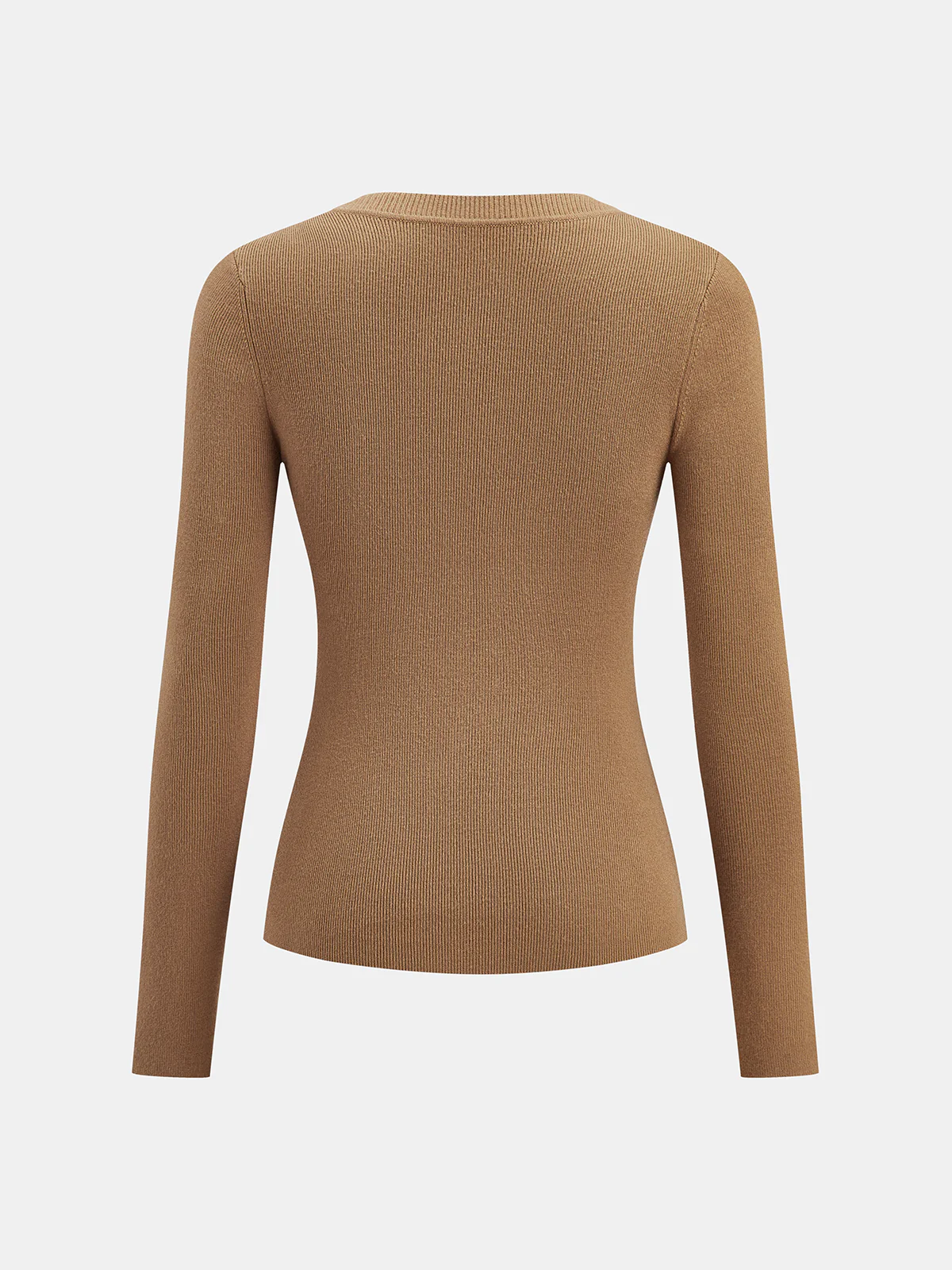 Scalloped Button Placket Knit Cardigan - Wholesalesil