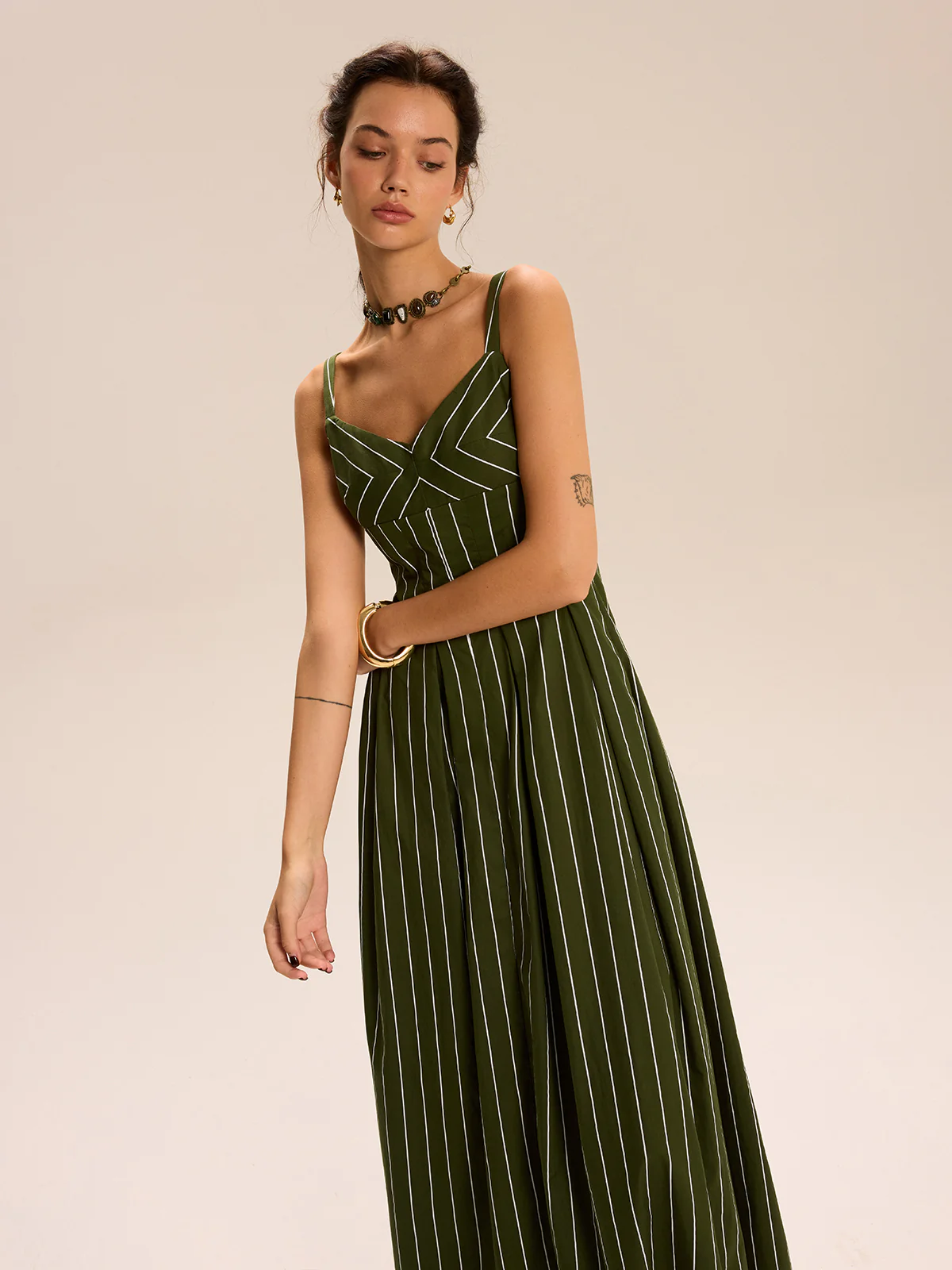 Striped Maxi Dress - Wholesalesil