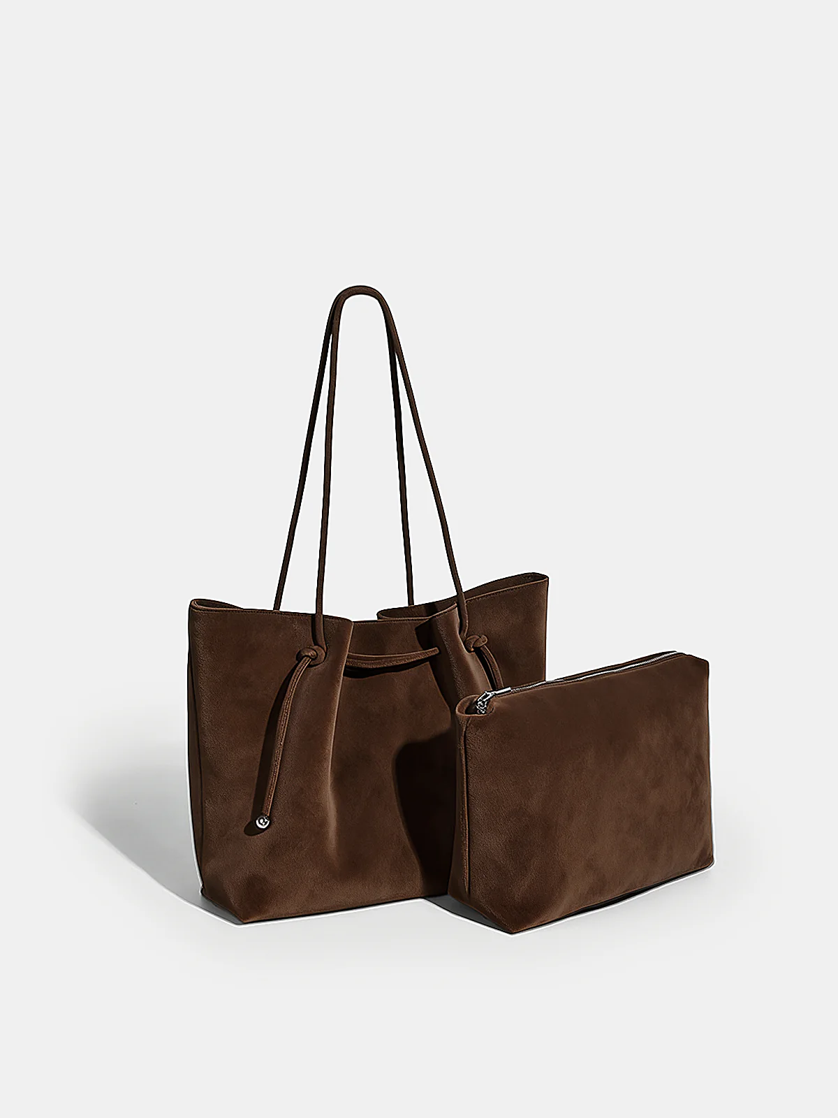 Suede Effect Drawstring Tote Bag - Wholesalesil