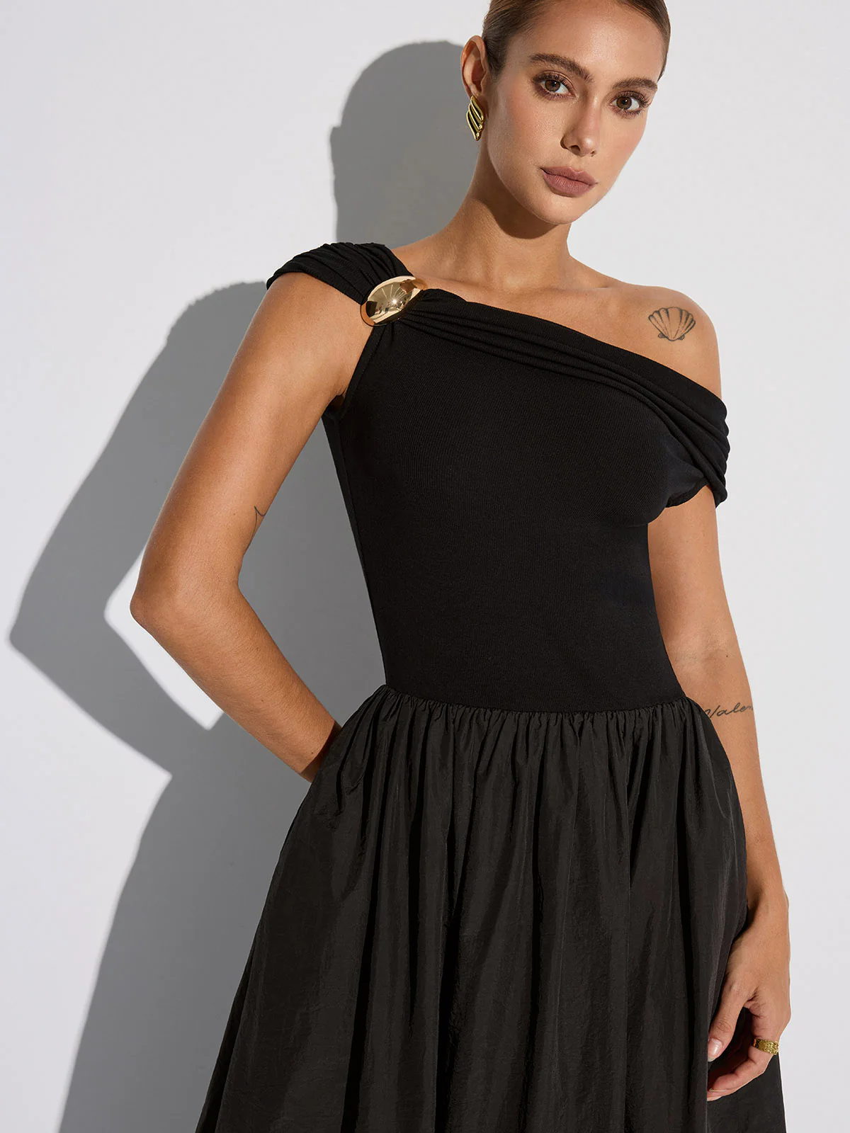 Off-Shoulder Pocket Maxi Dress - Wholesalesil