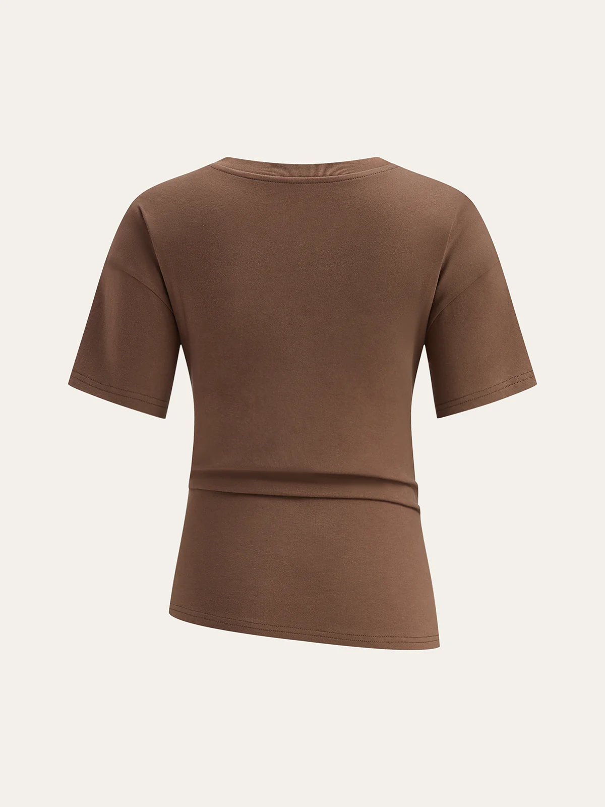 Asymmetric Short-Sleeved Top - Wholesalesil